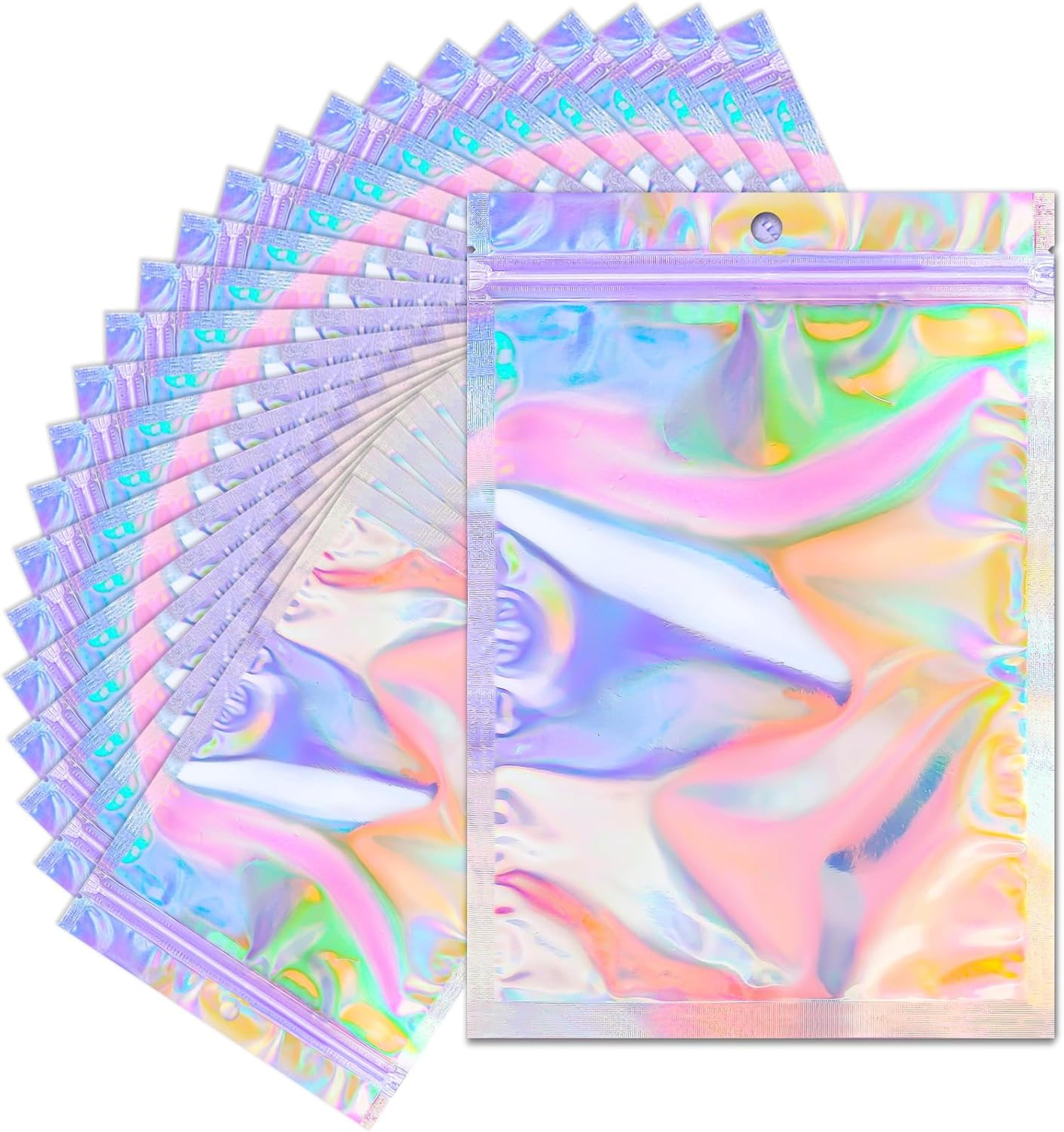 resealable deodorant bag, holographic aluminum foil bag, zip lock candy jewelry packaging