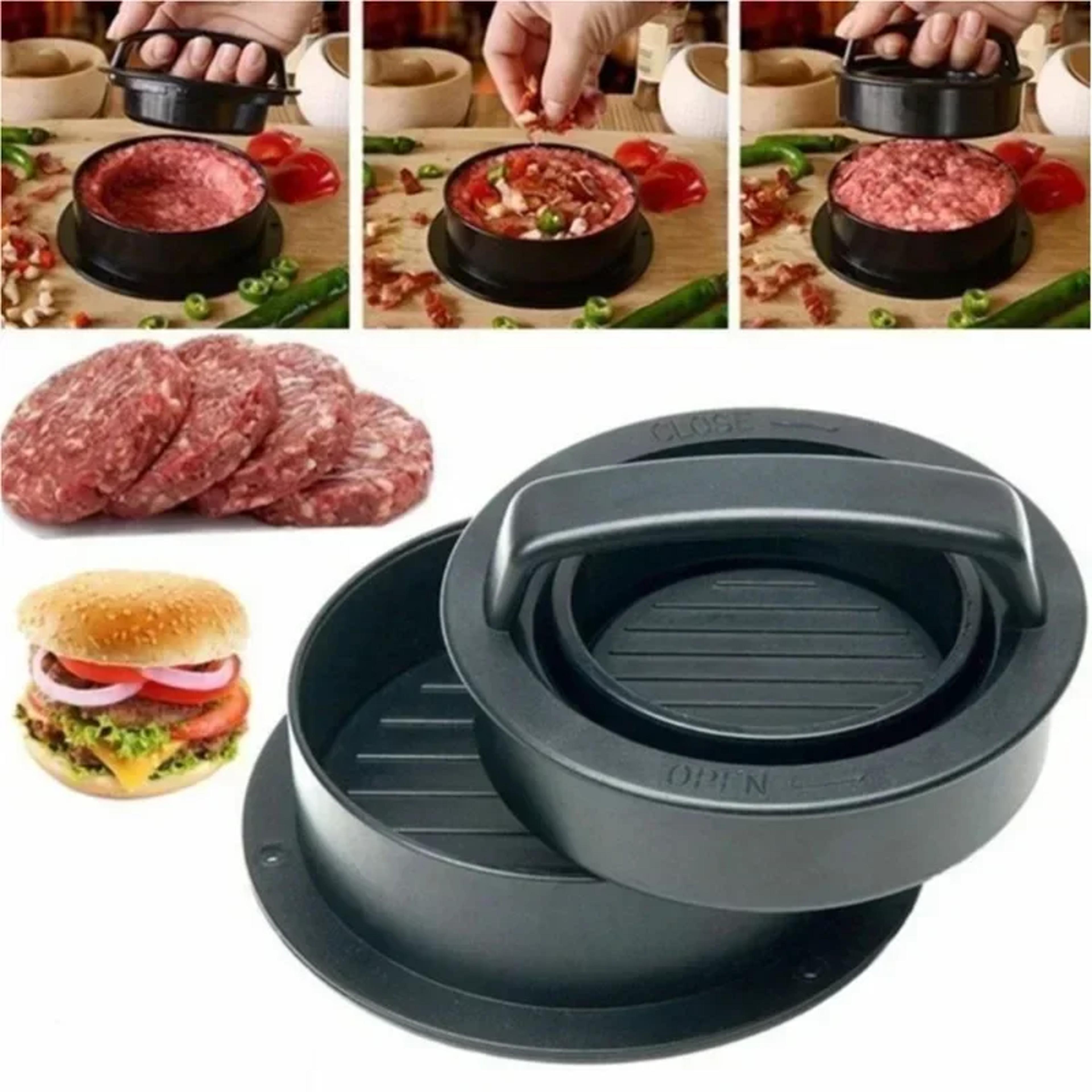 hamburger meat press maker abs, round shape non-stick burger patties, beef grill pie press mould, kitchen accessories