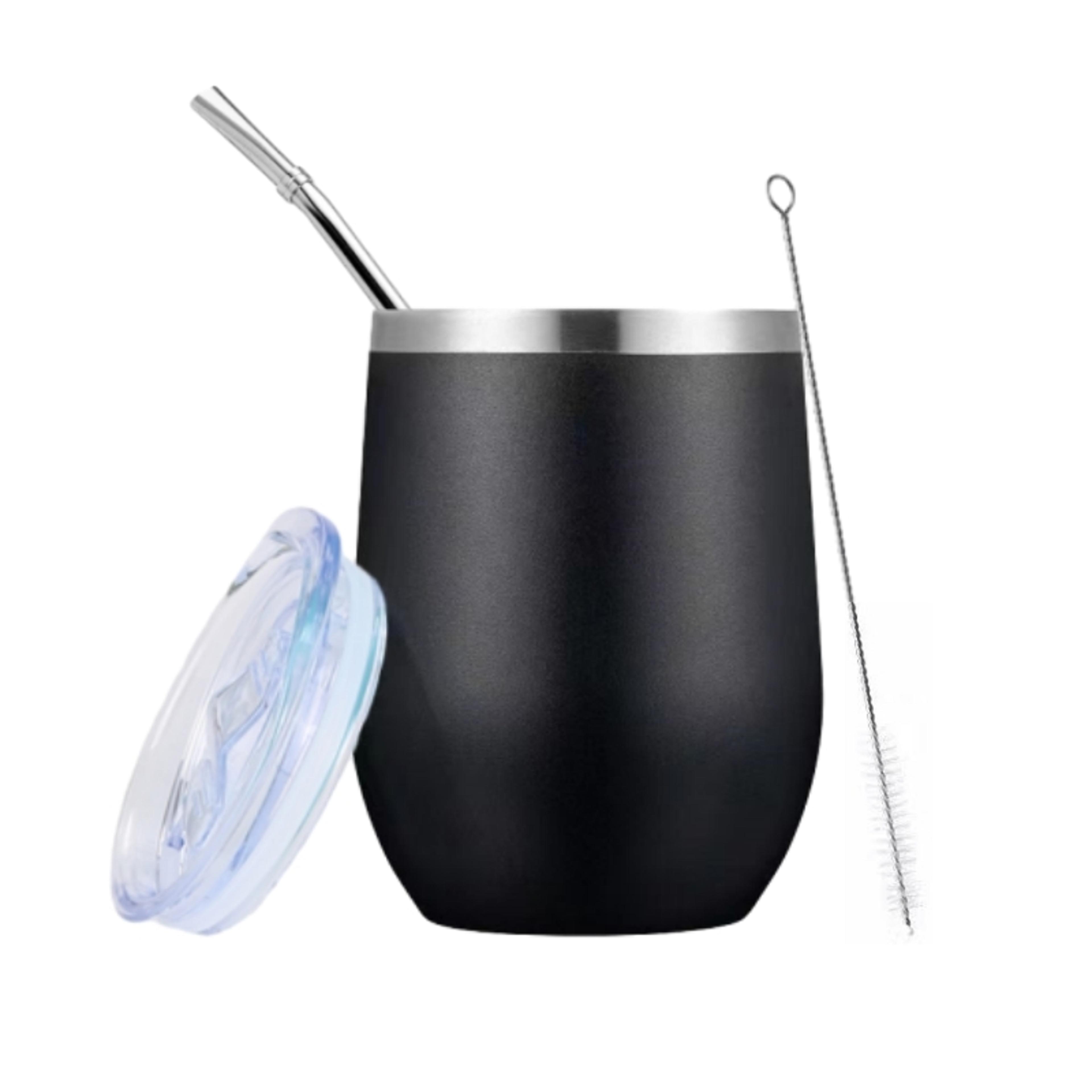 yerba mate gourd set, double-wall stainless steel mate tea cup, bombilla set, include yerba mate gourd with one bombilla