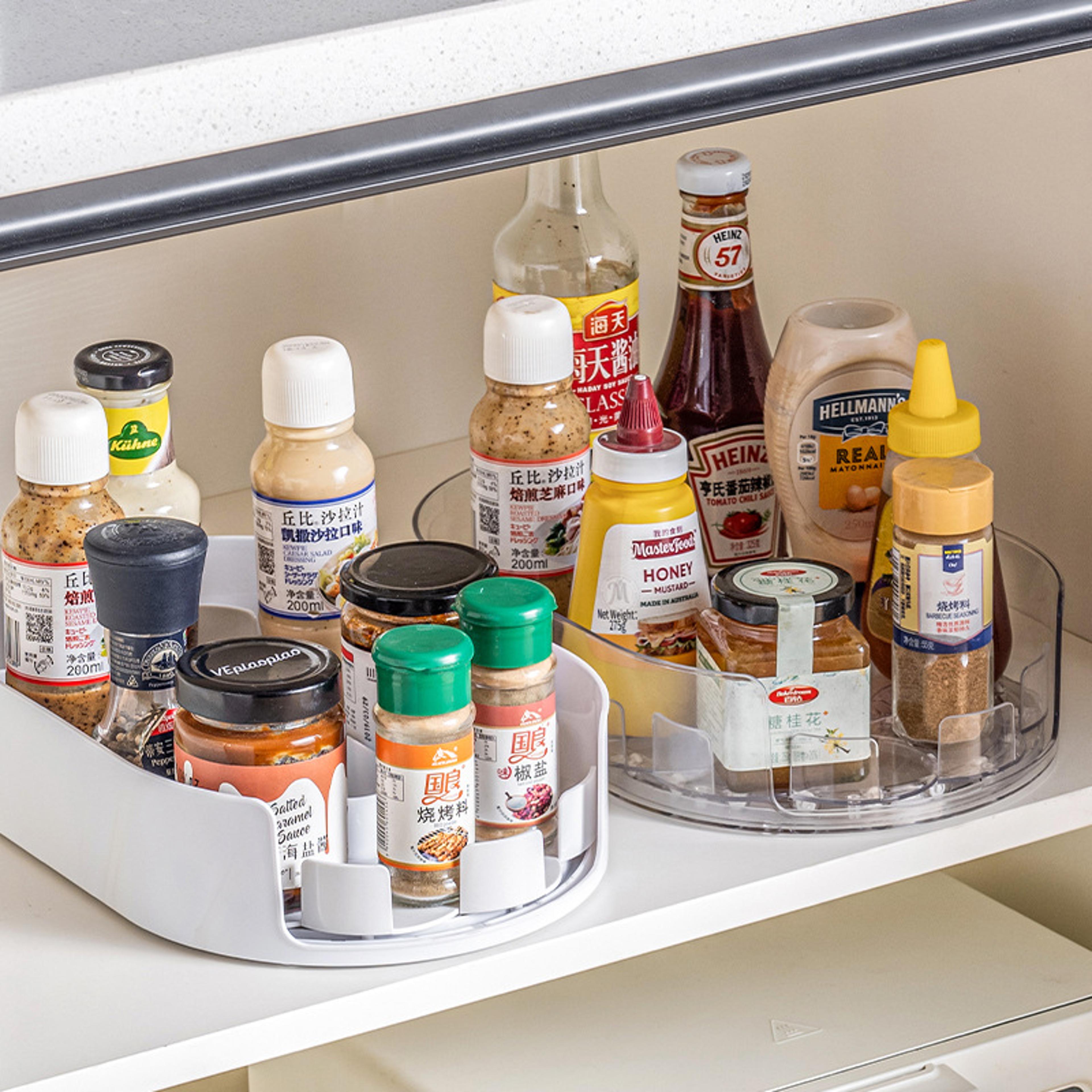 refrigerator storage box, multifunctional spice organizer, simple drink tray for kitchen countertop, perfect for organiz