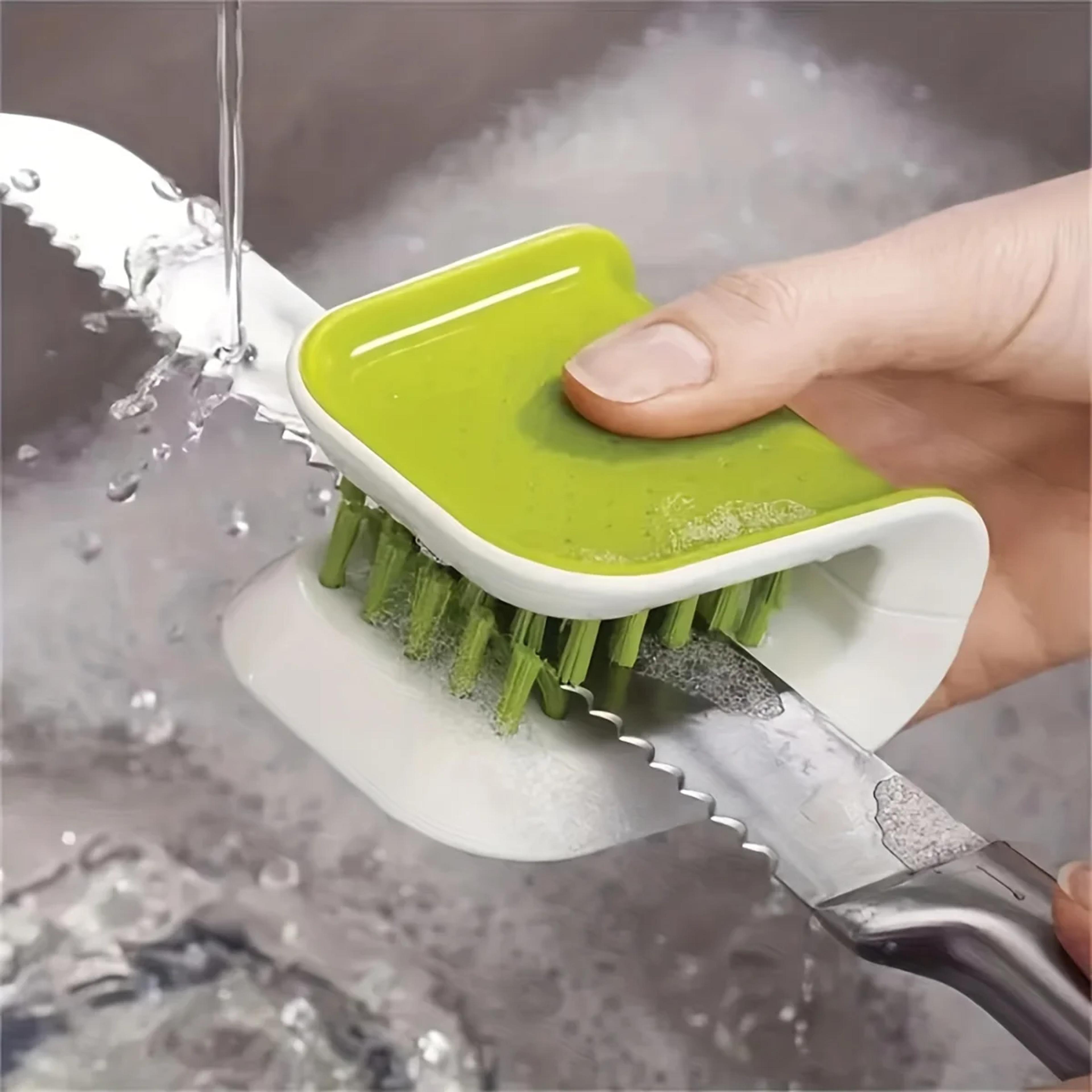 multifunctional kitchen utensil brush, cleaning dishes, knives, and chopsticks, essential kitchen tool for easy cleaning