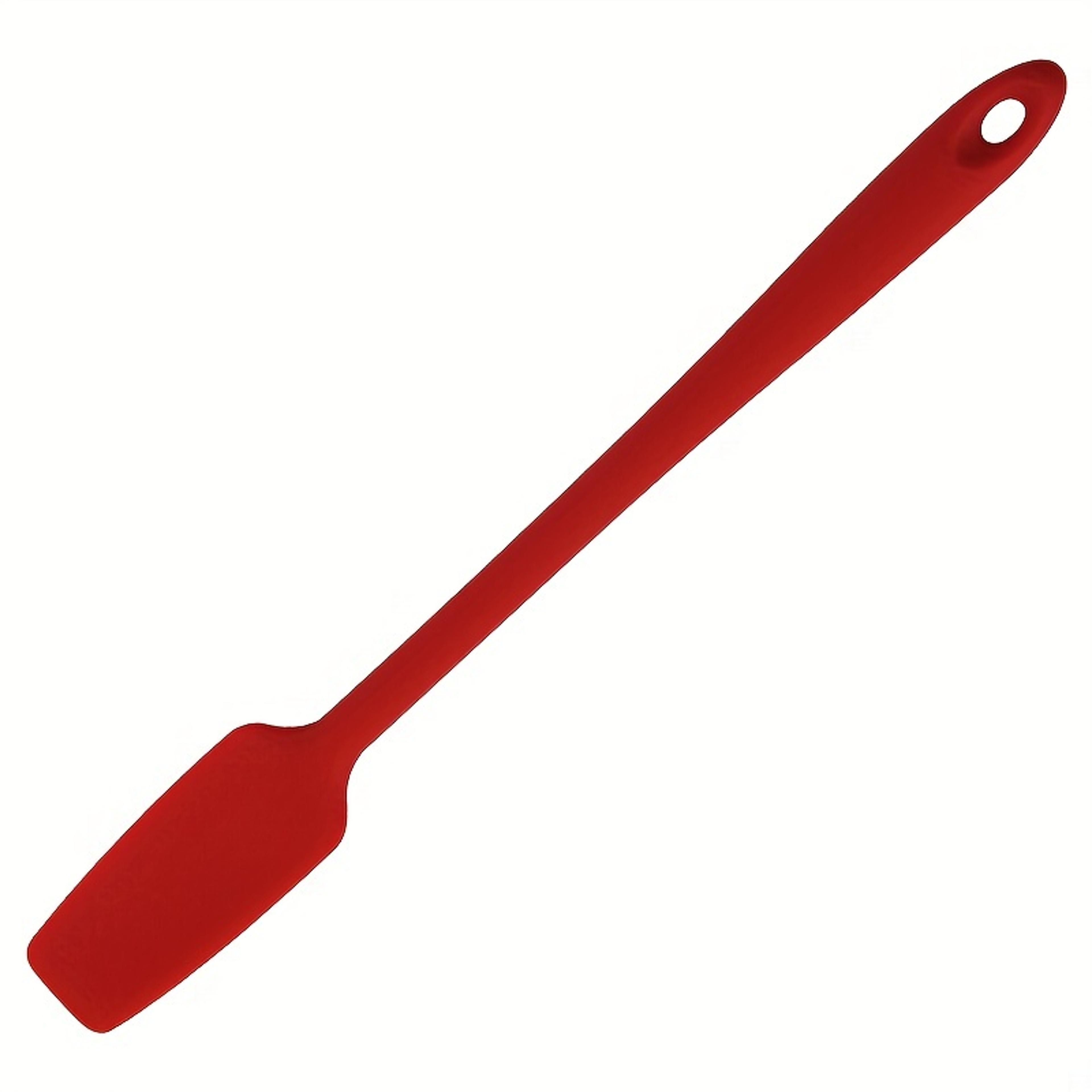 long handle silicone spatula for kitchen, non-stick rubber scraper for smoothies, blenders, cooking, baking, jar scraper