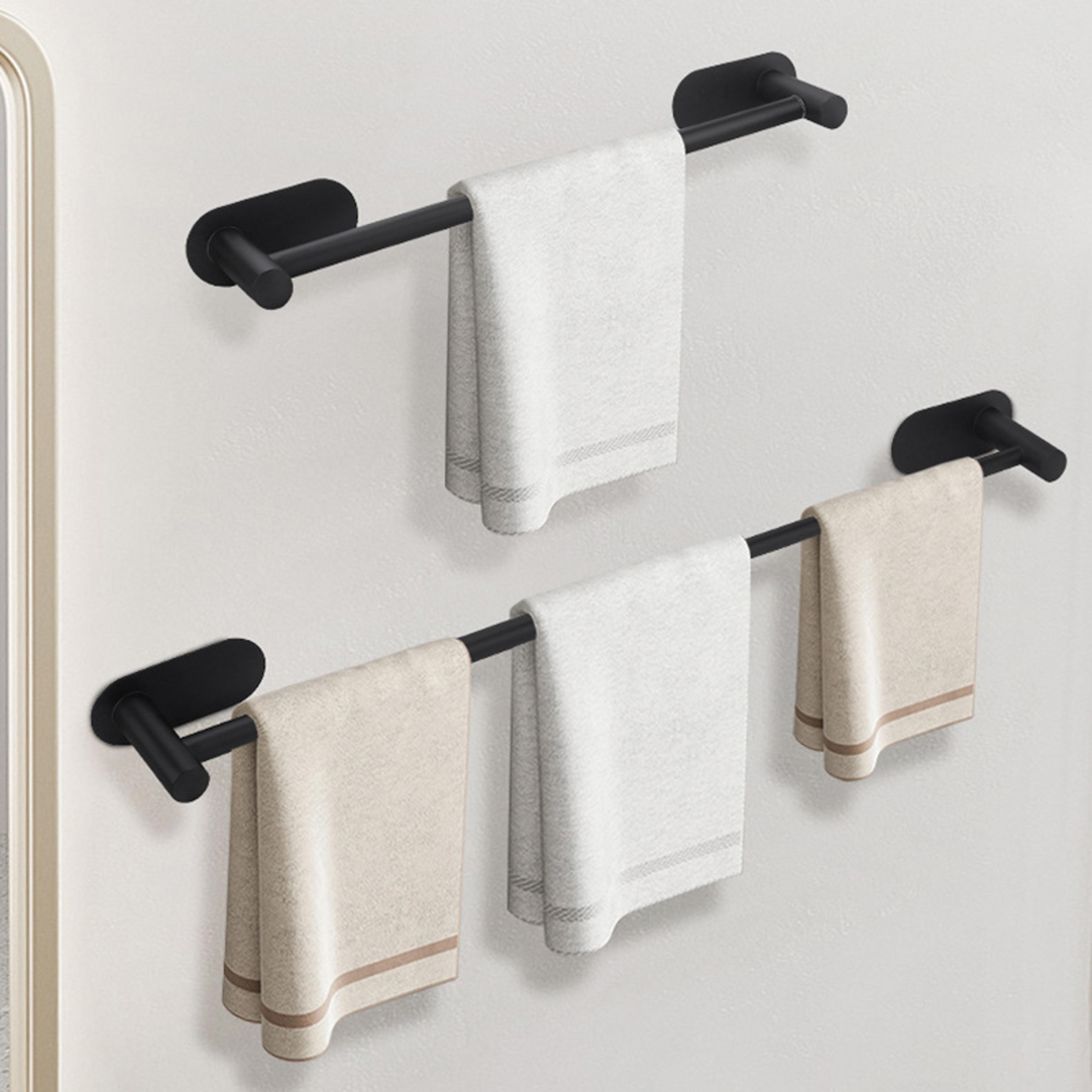 towel bar adjustable, stainless steel bathroom towel rack, wall mounted bath towel holder