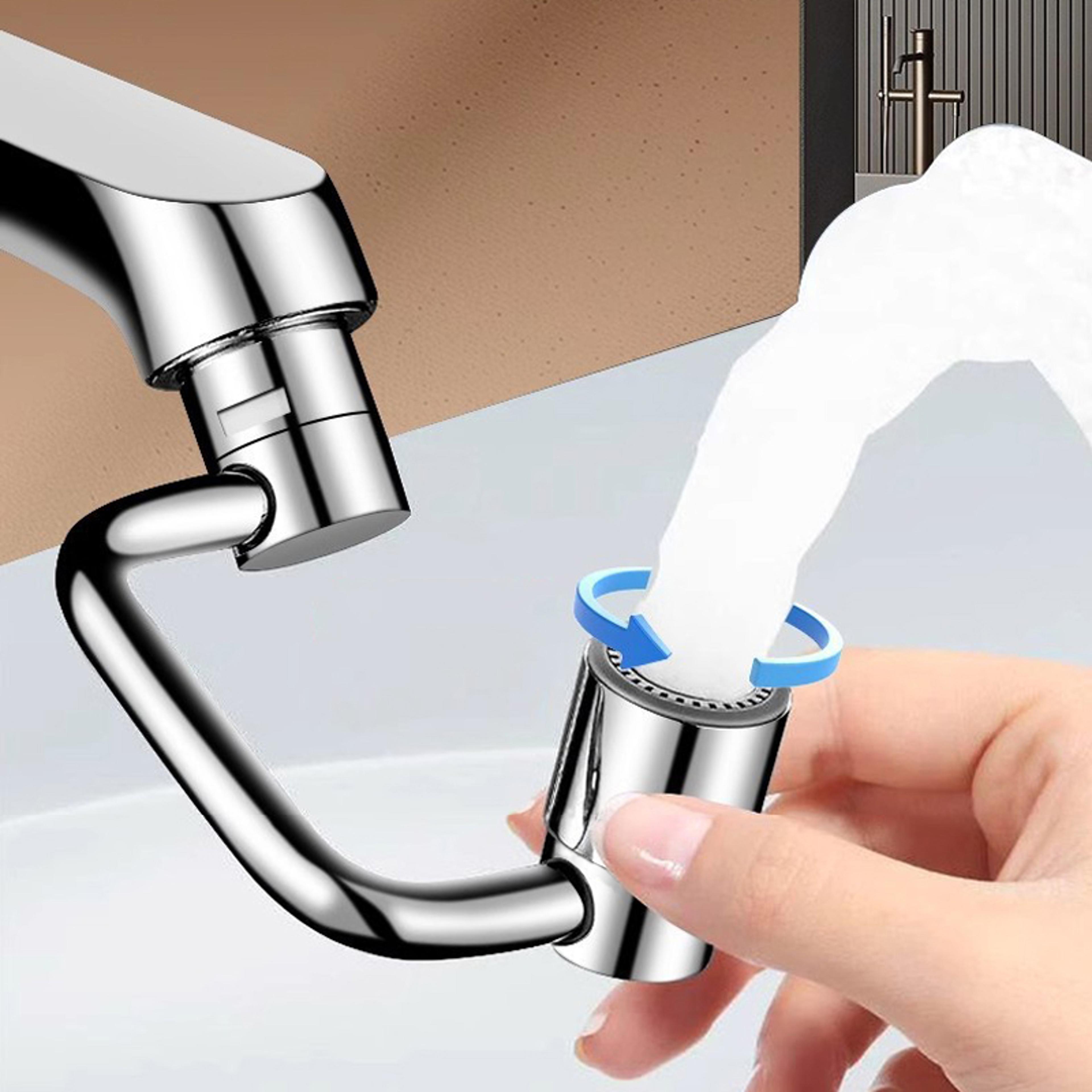 rotatable kitchen faucet aerator, anti-splash bubbler head nozzle adapter, universal bathroom tap extender