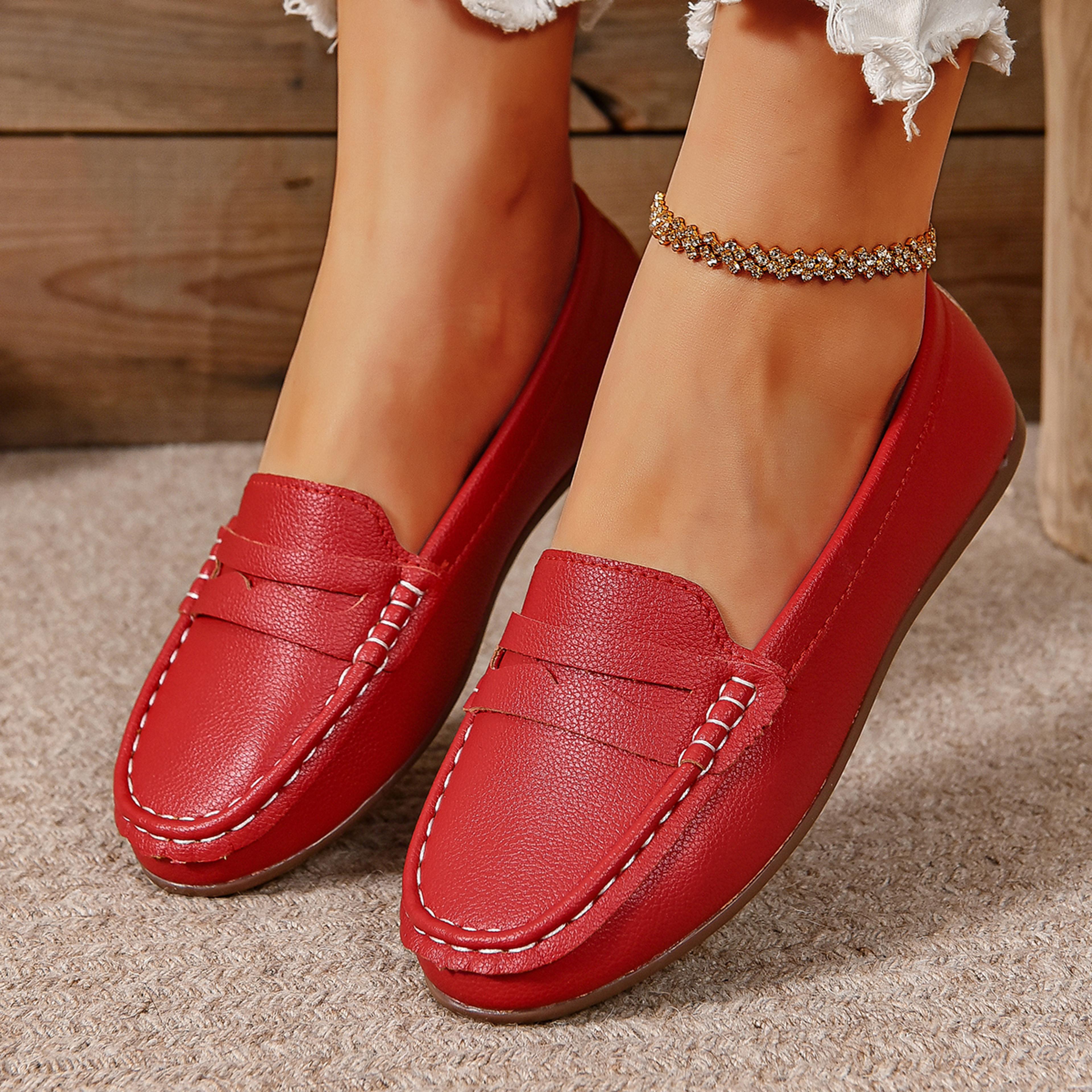 new flats shallow loafers for women, comfortable casual walking shoes for summer