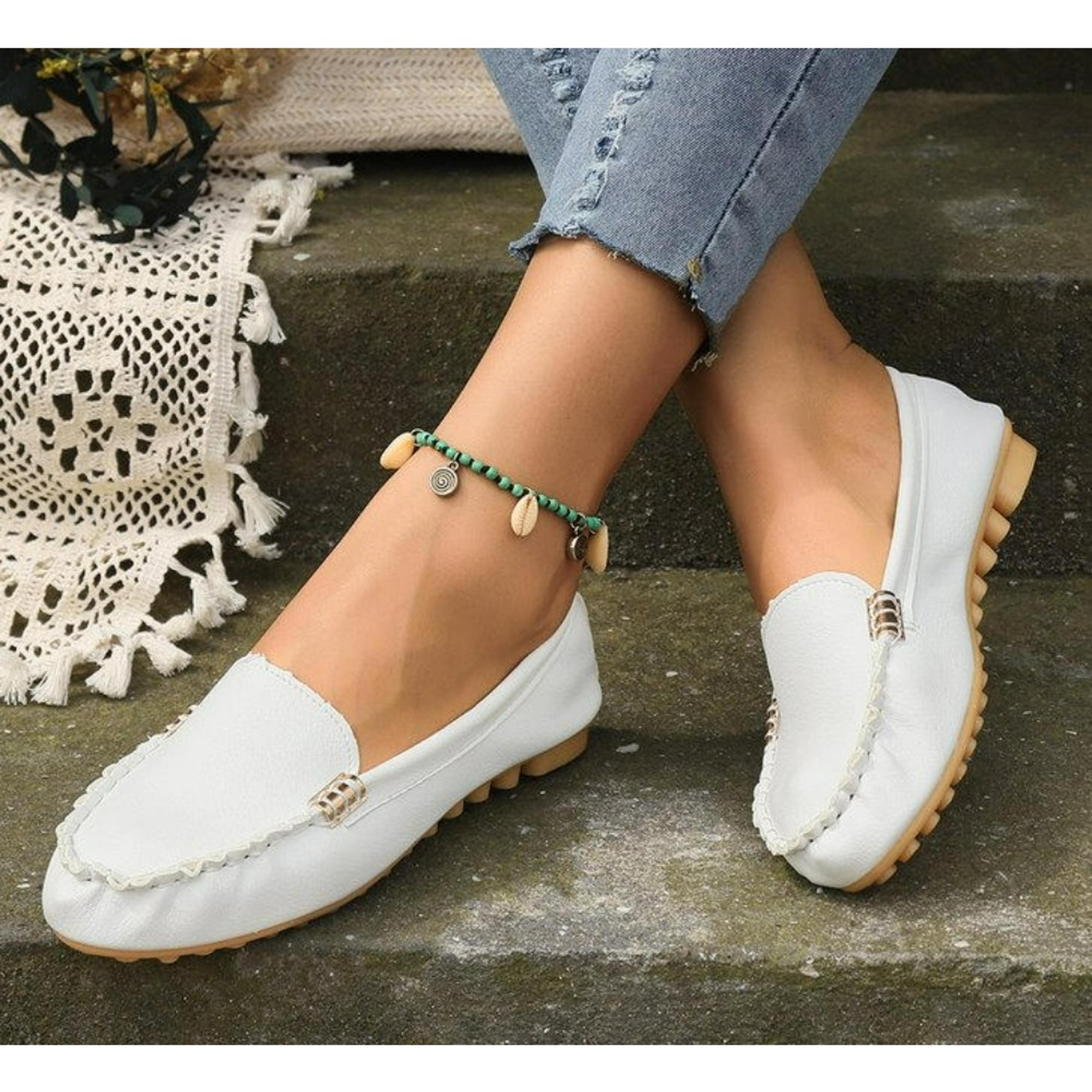 fashionable women's casual loafers, non-slip soft flat shoes, wear-resistant loafer sports