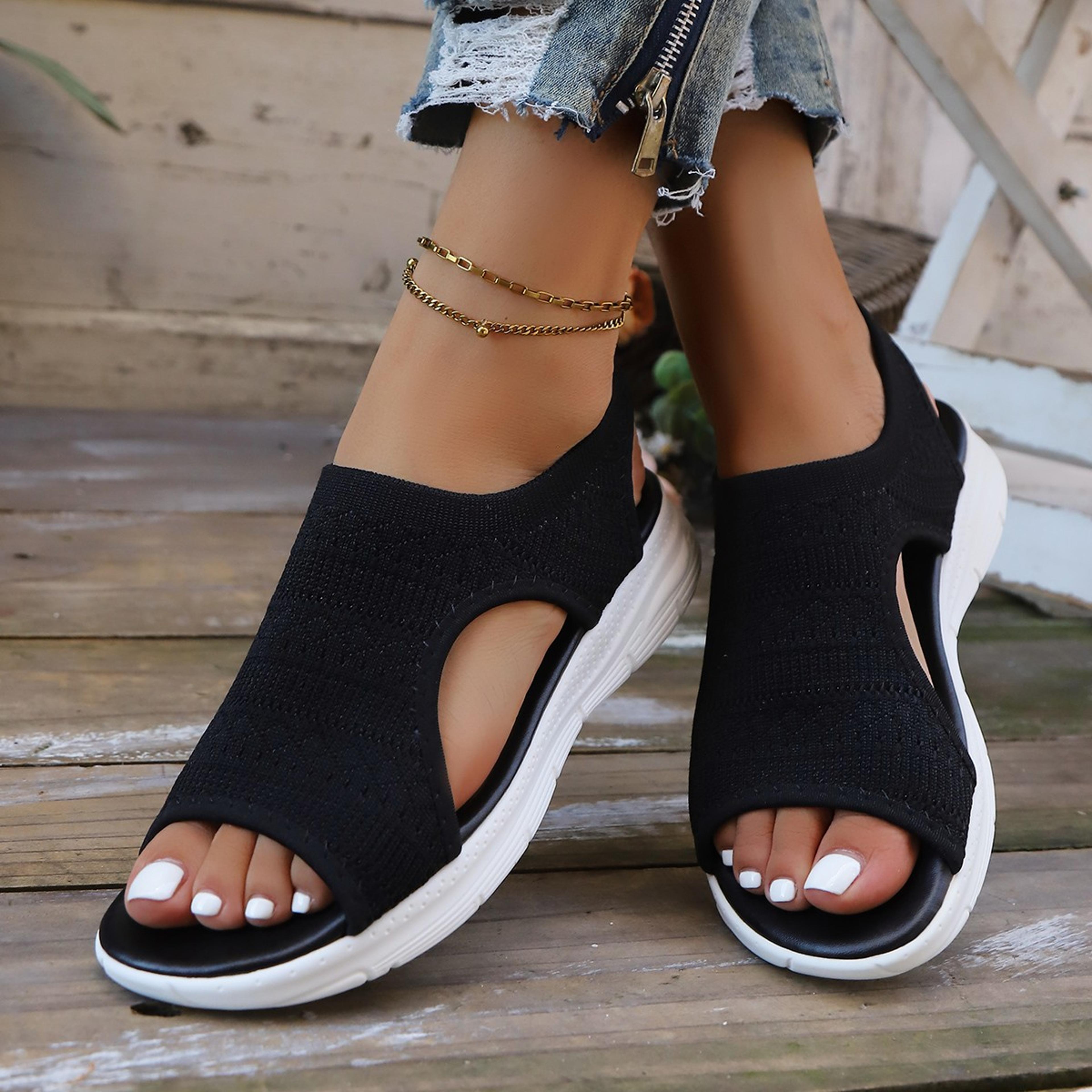 womens shoes summer comfortable casual sports sandals, women's beach wedge sandals