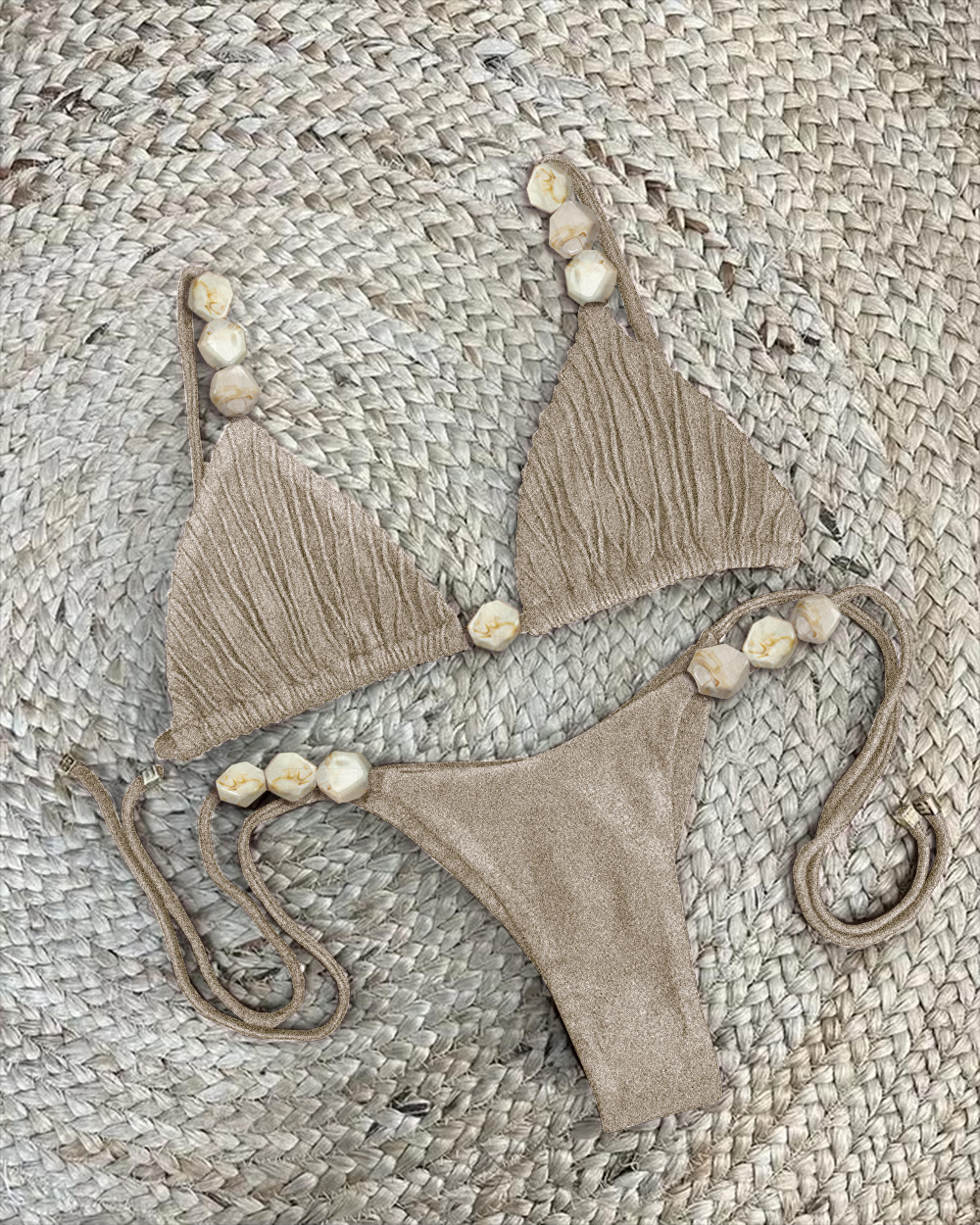 sexy bikini set high waist golden printed women swimwear push up bikinis swimsuit female