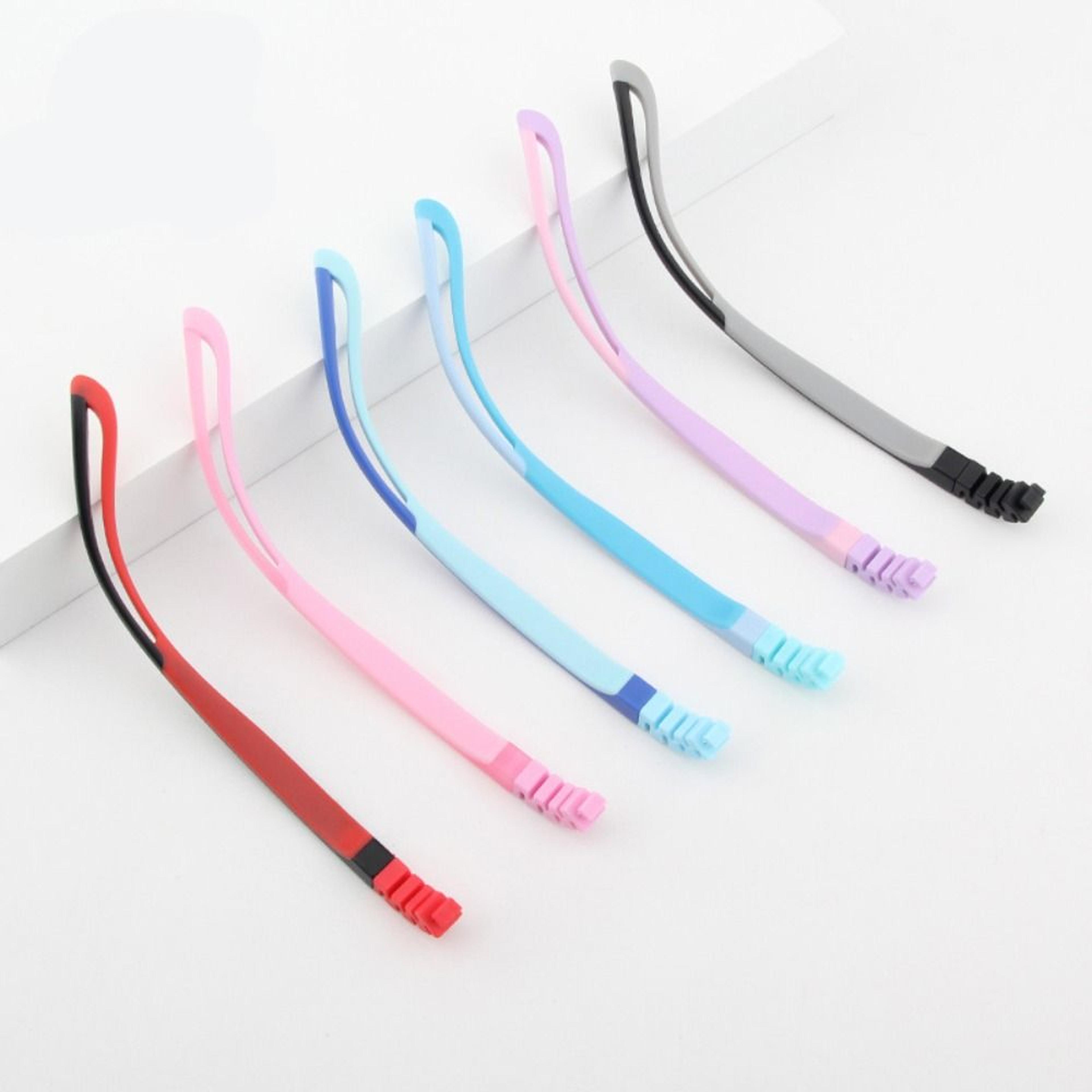 silicone glasses legs snap-on replacement for children's eyeglasses, ultra light bicolor silicone glasses arm accessorie