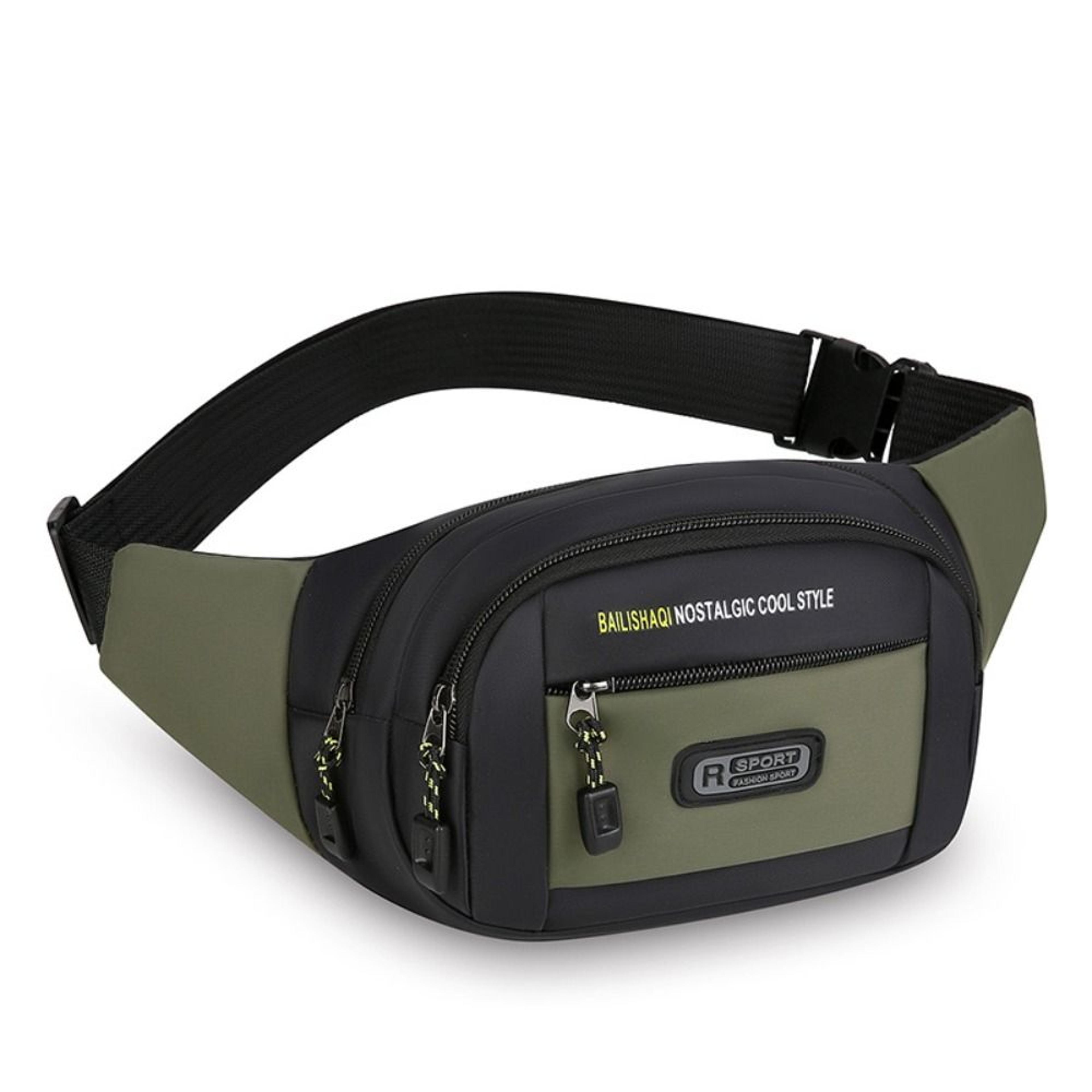 oxford men waist bag, large capacity anti-theft sports mobile phone bag, multi-layer business wallet chest bag