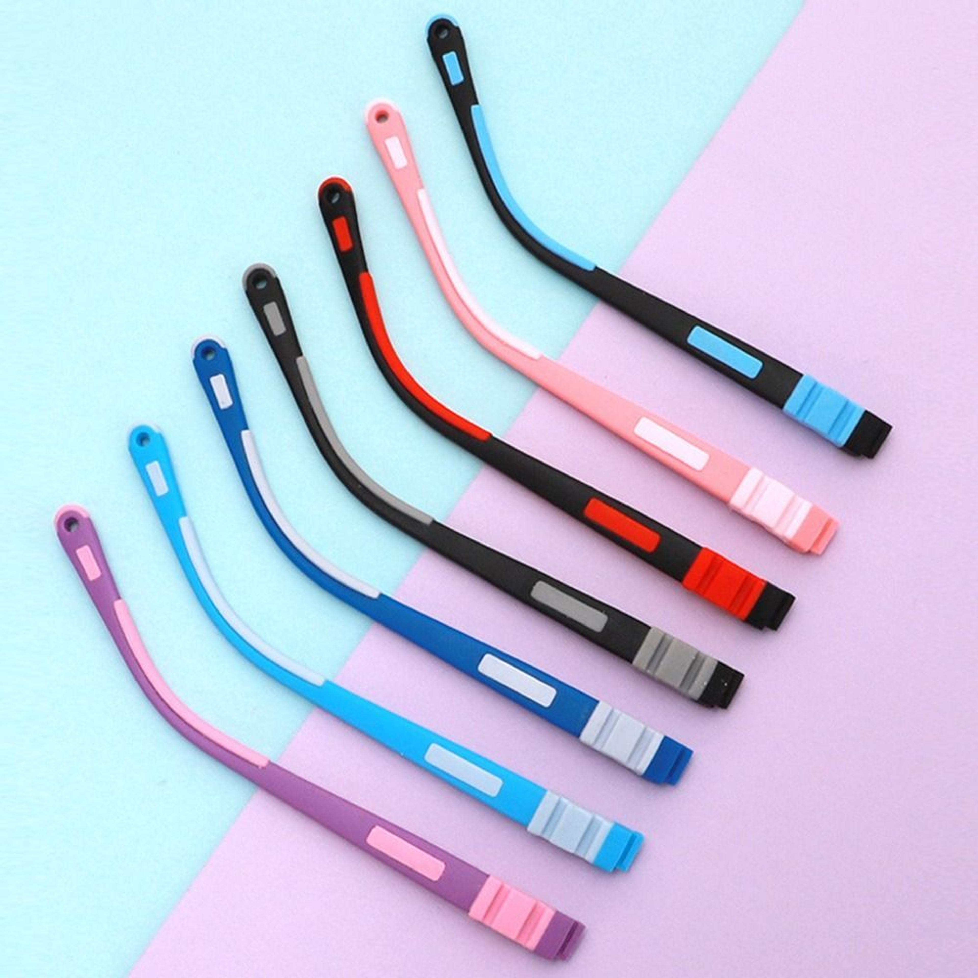 multi-color silicone glasses legs for children, anti-slip eyeglasses arm replacement accessories