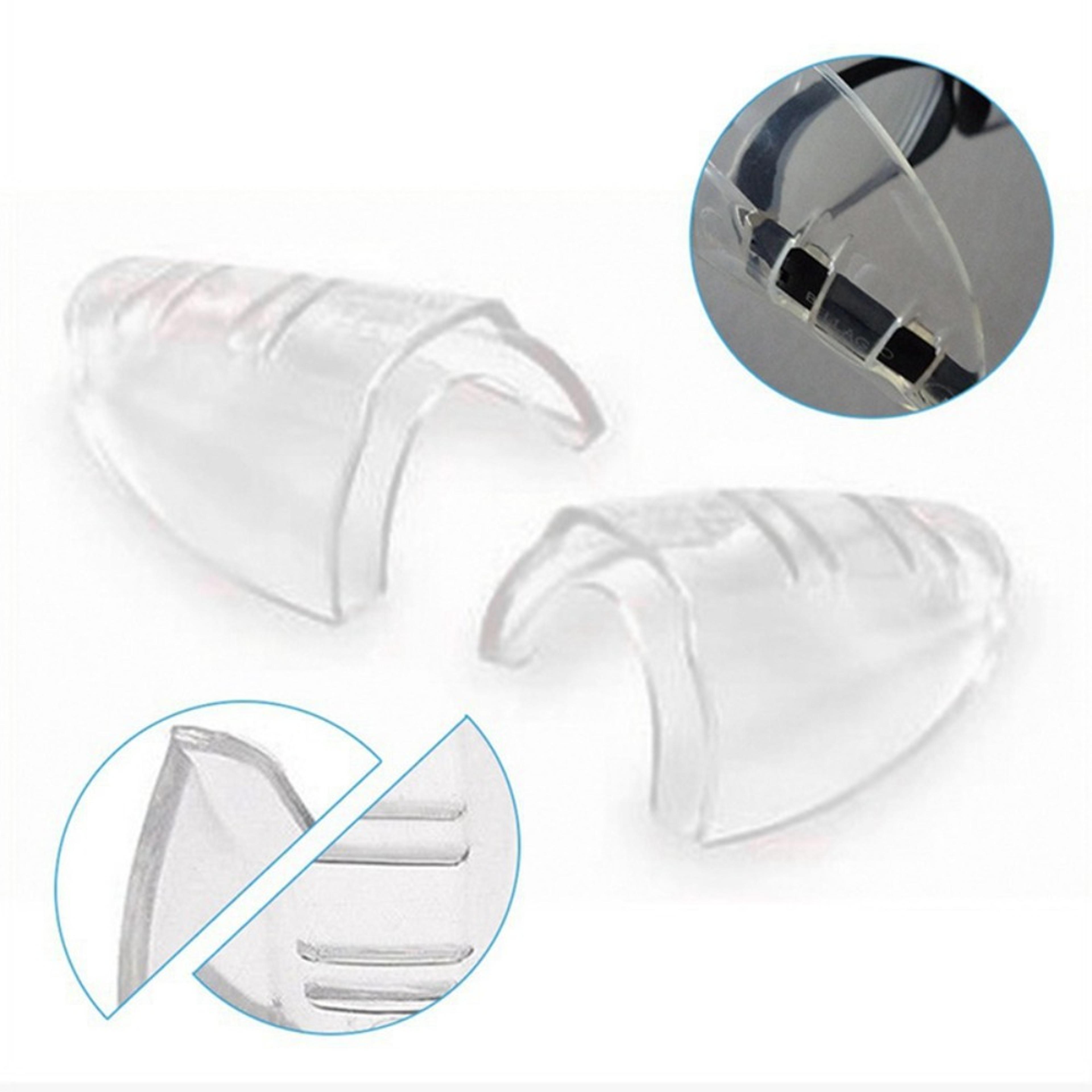 fashion eye flexible clear shields side safety goggles glasses, anti fog protection, for women and men