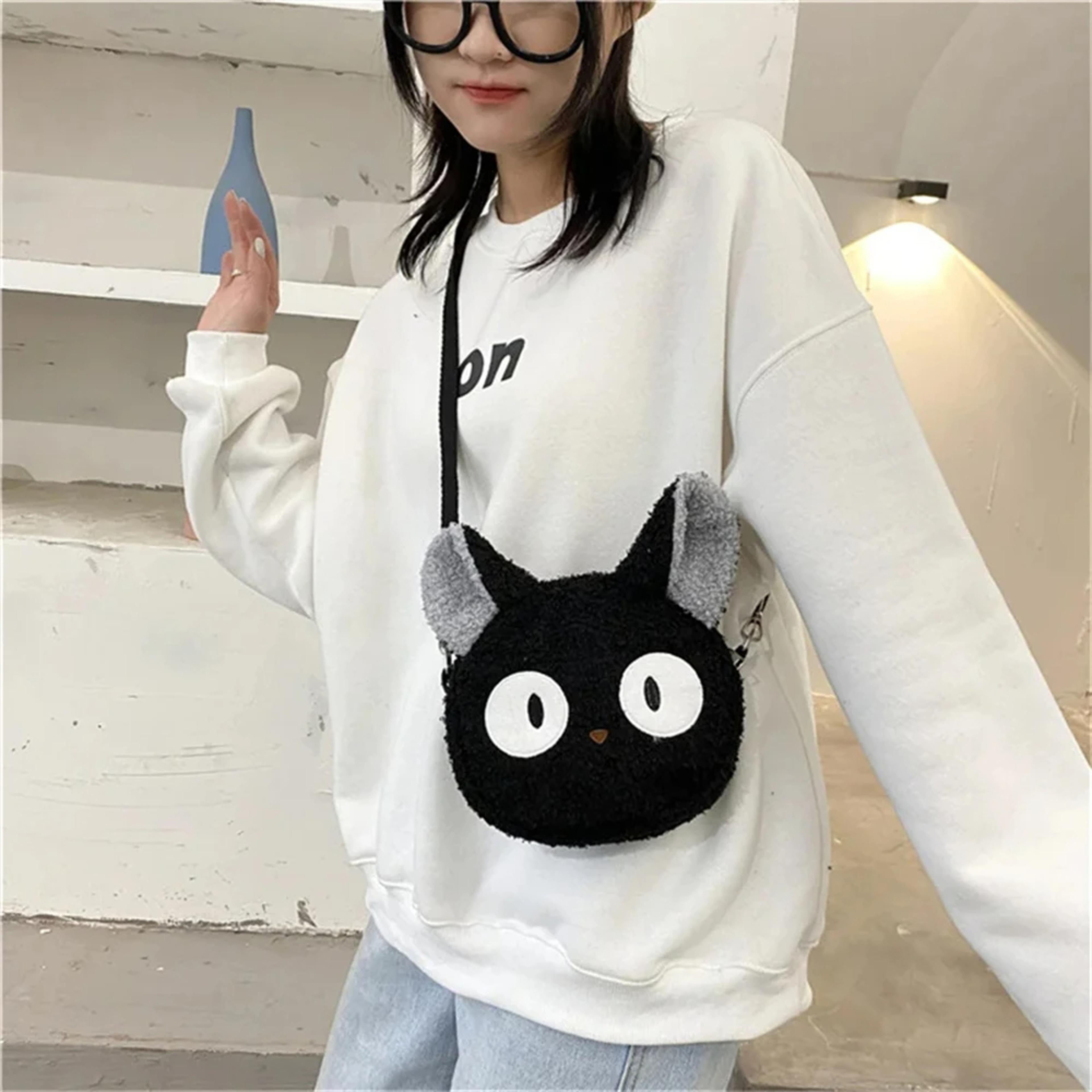 cartoon plush shoulder bag for women, homefish style crossbody, small phone purse, bolsa feminina