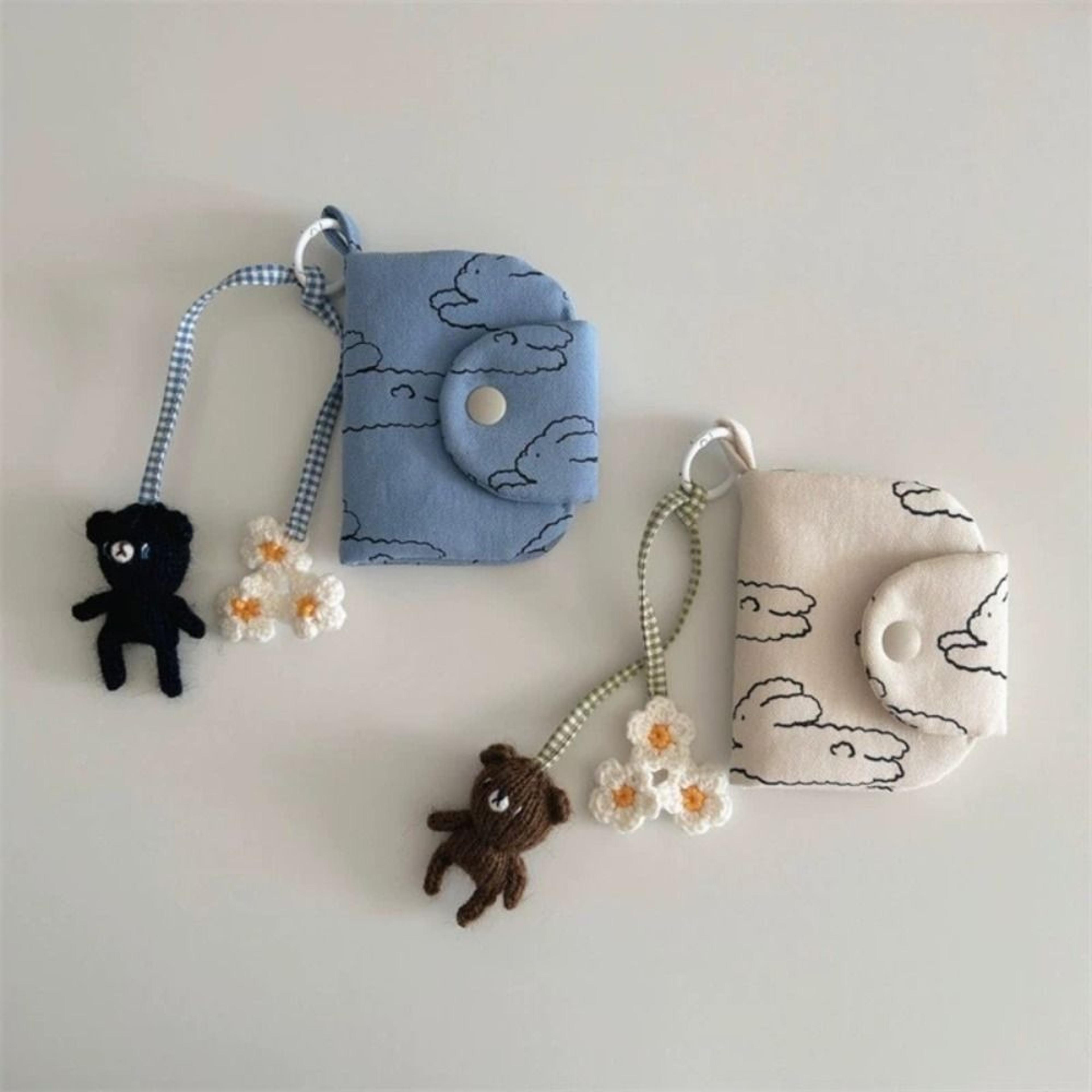 cute new coin purse, floral fashion wallet, portable card holder for girls, student wallet small storage bag