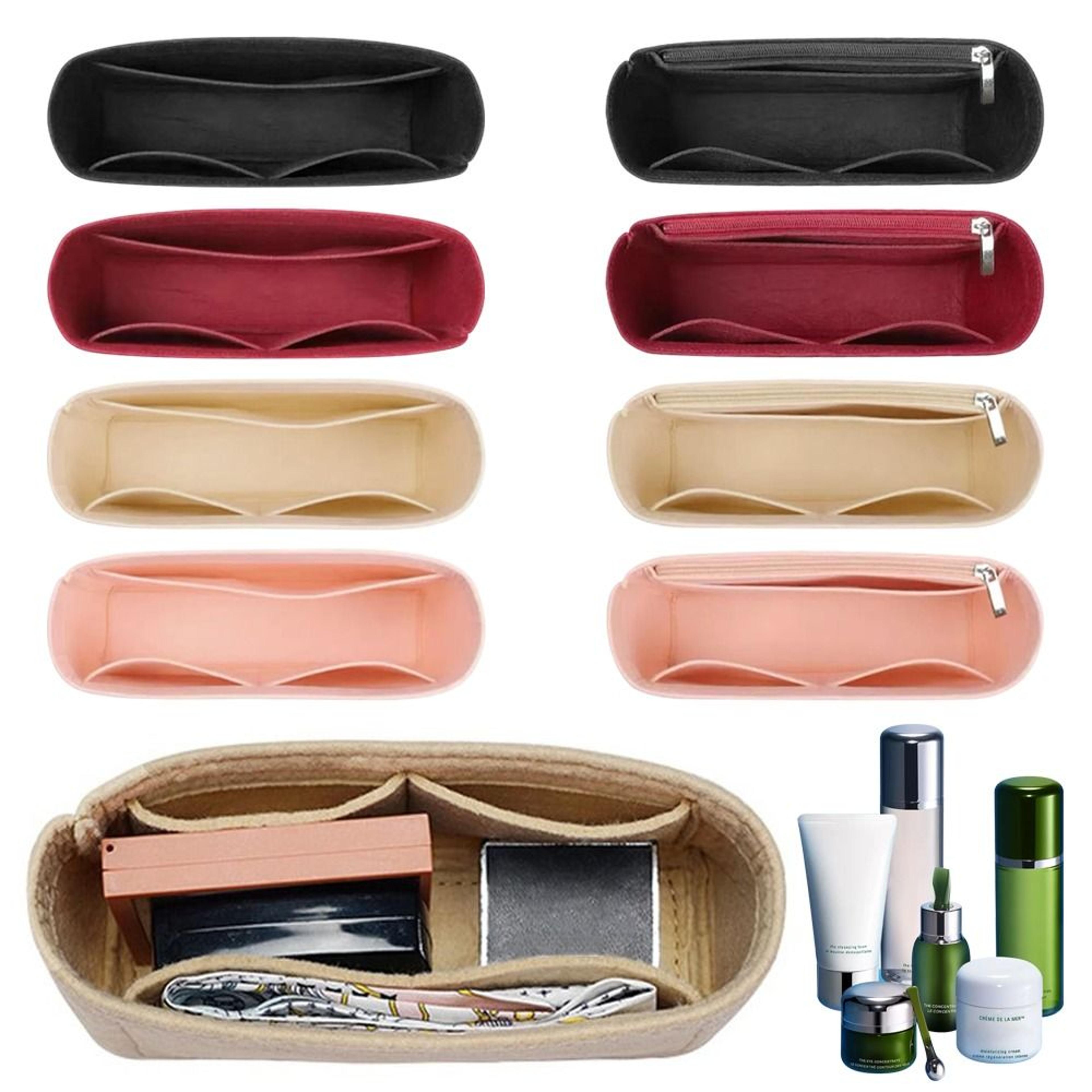 portable multi-pocket bag organizer for longchamp mini bag, felt handbag liner insert for easy storage