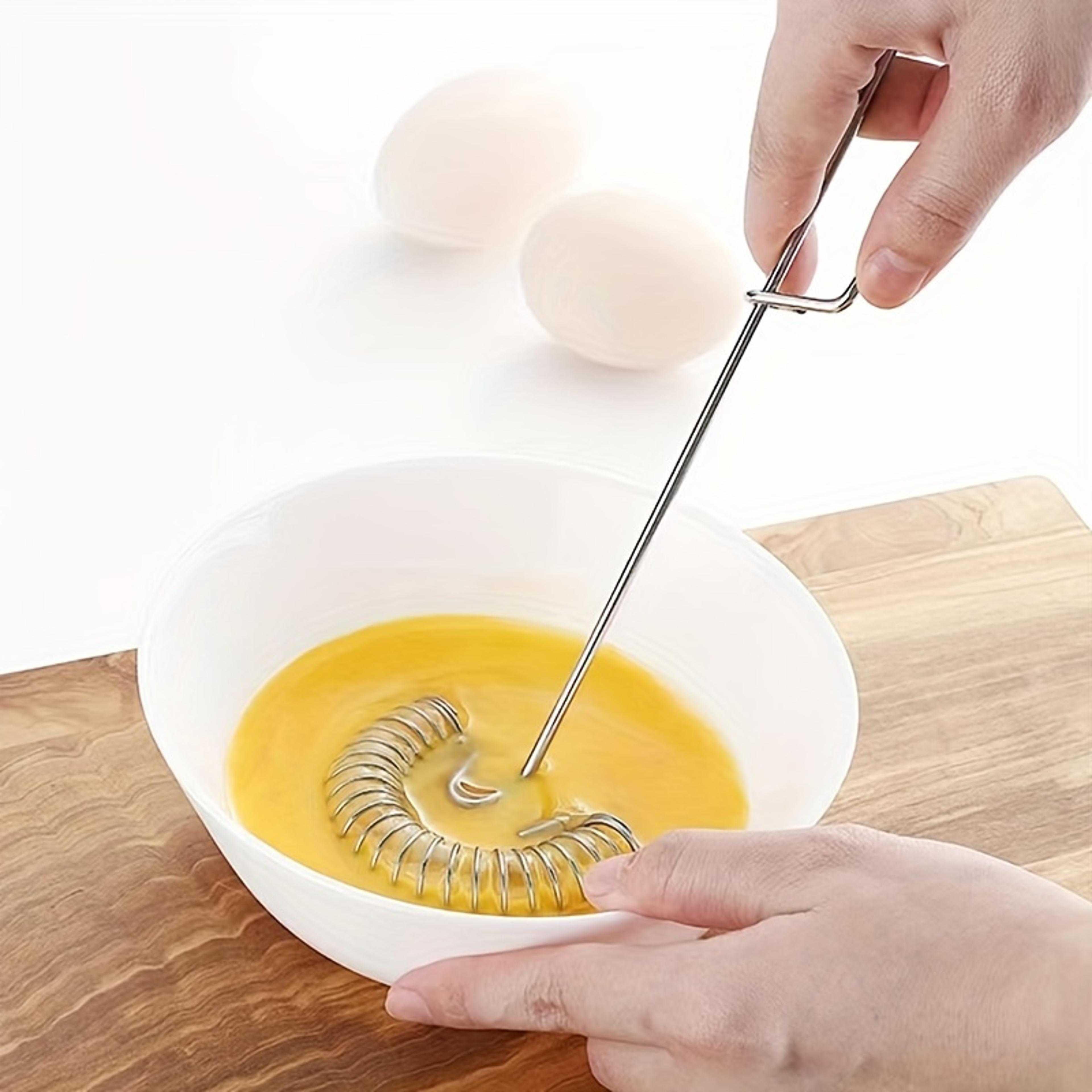stainless steel spring egg beater mini whisk milk frother cooking tool