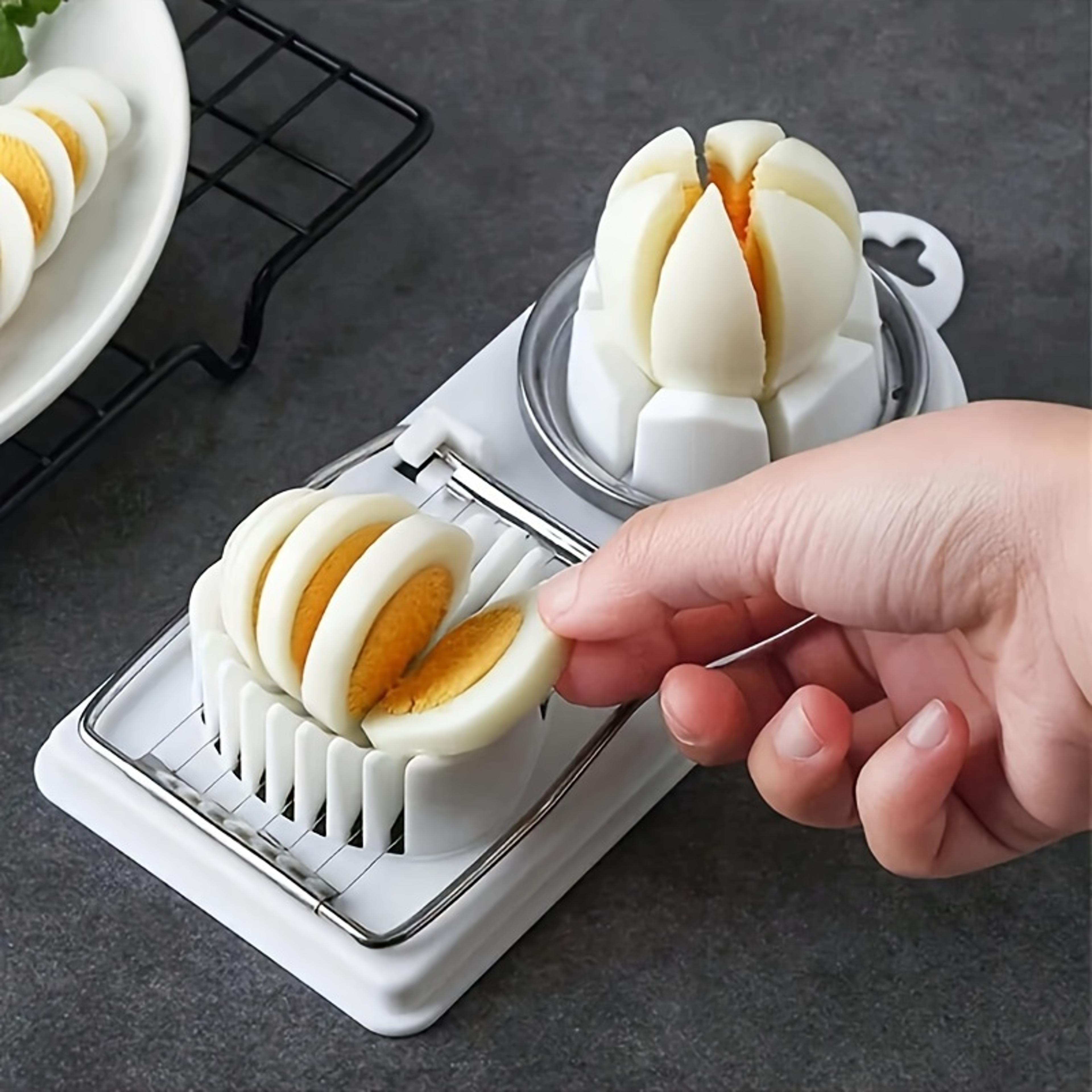 stainless steel egg cutter, plastic base preserved egg splitter, egg cutting artifact kitchen tool