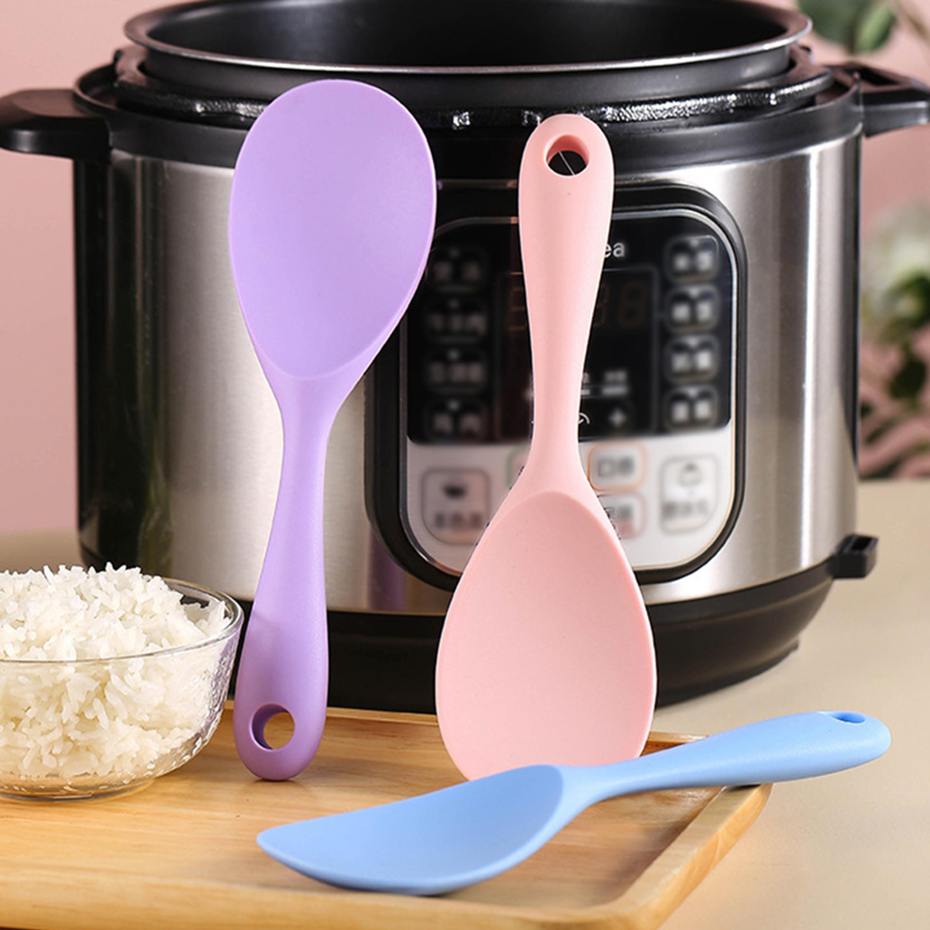household food grade silicone rice spoon, non stick cooking spoon, heat resistant kitchen tool