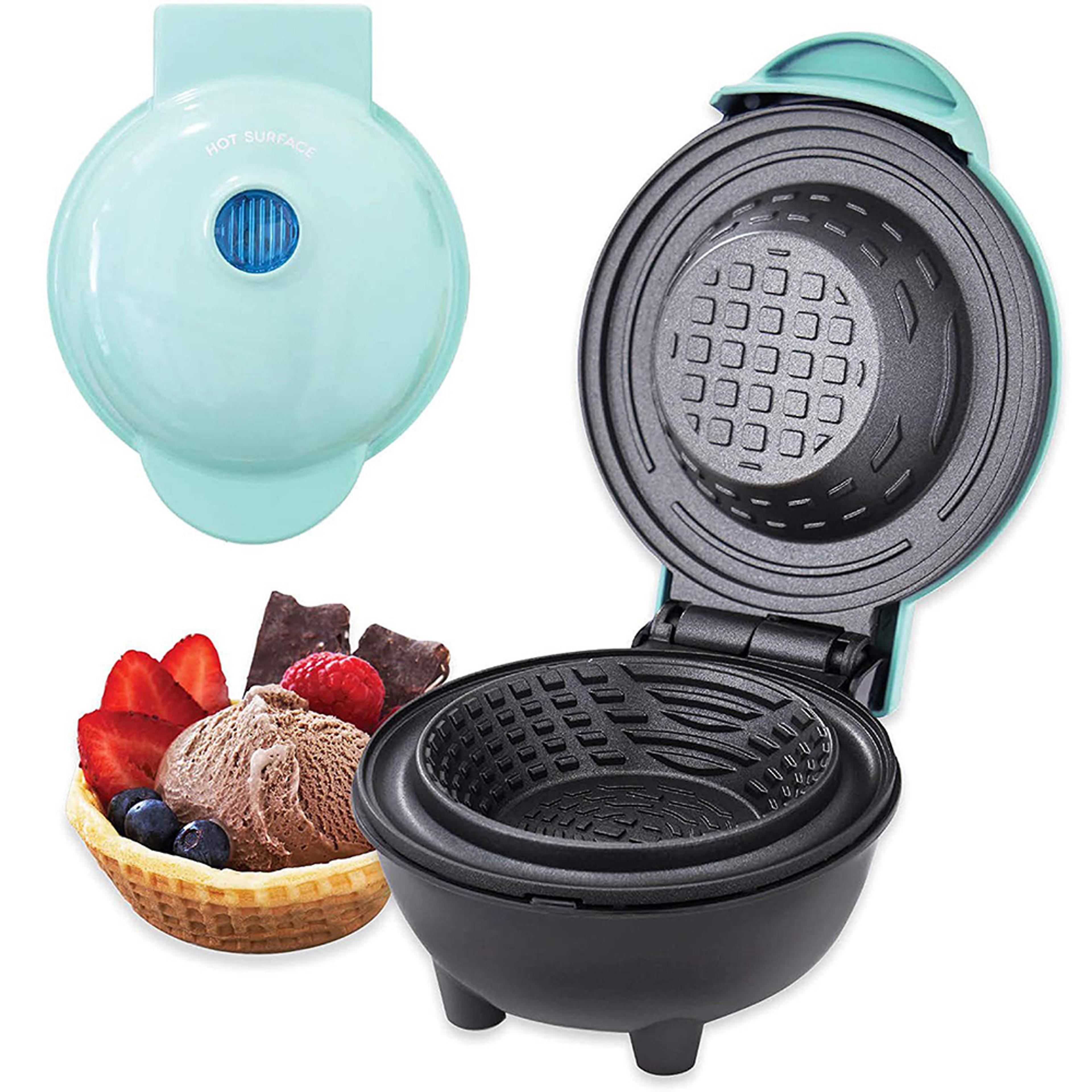 mini waffle bowl maker, breakfast machine, egg tart, ice cream & egg roll maker for home kitchen waffle maker