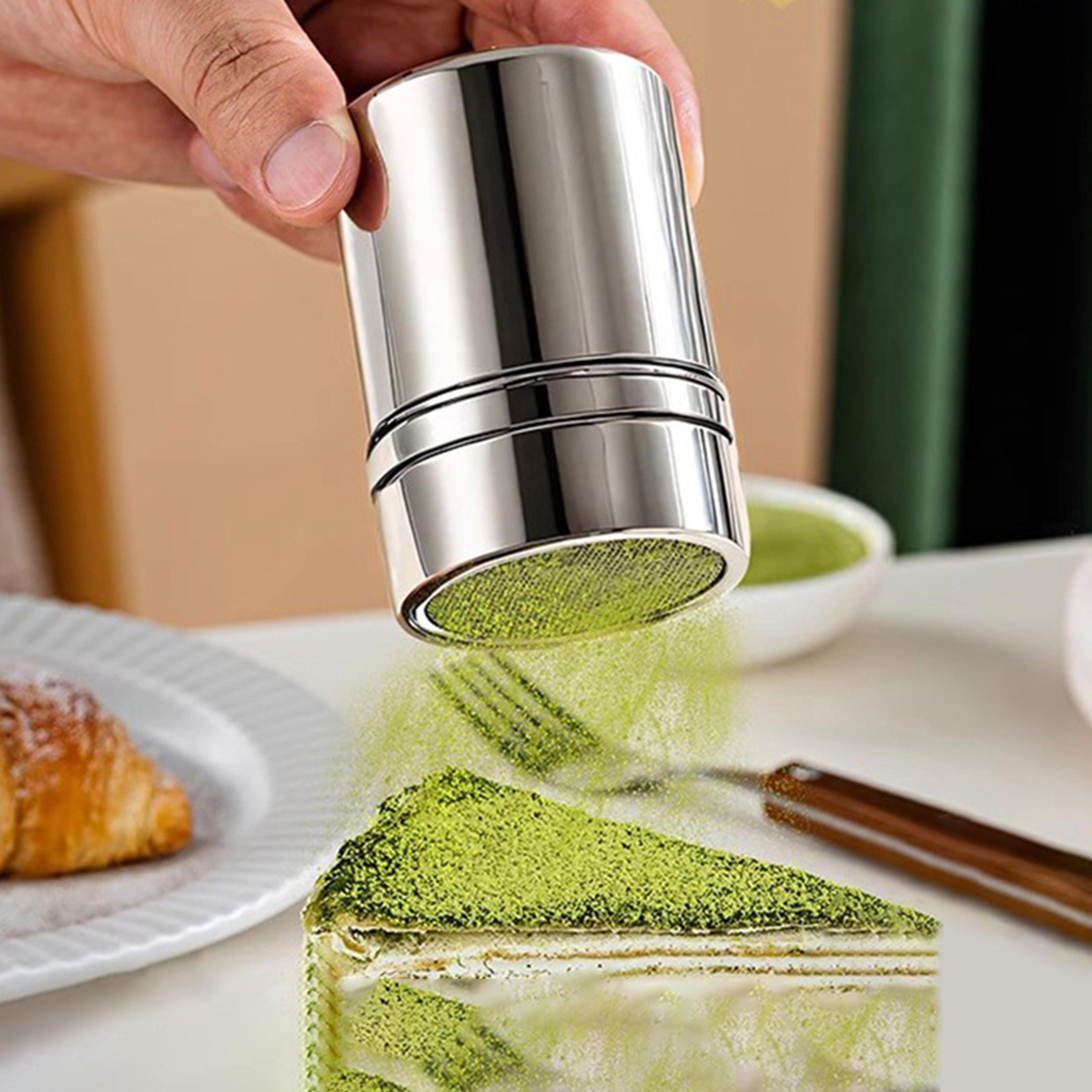 duster with cover, cocoa powder stainless steel seasoning bottle for home kitchen