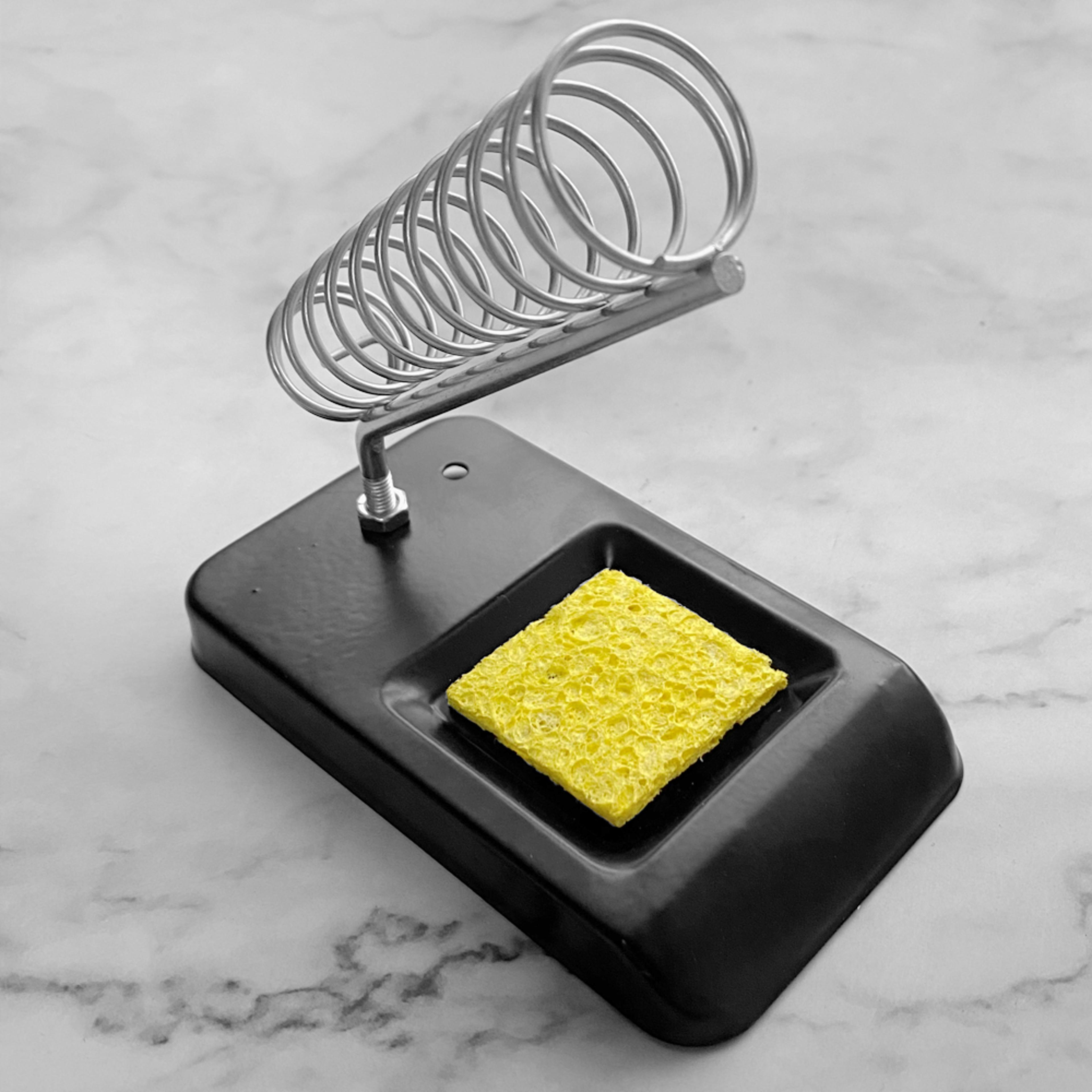portable soldering iron stand with cleaning sponge, soldering tin holder, electric iron accessories for welding