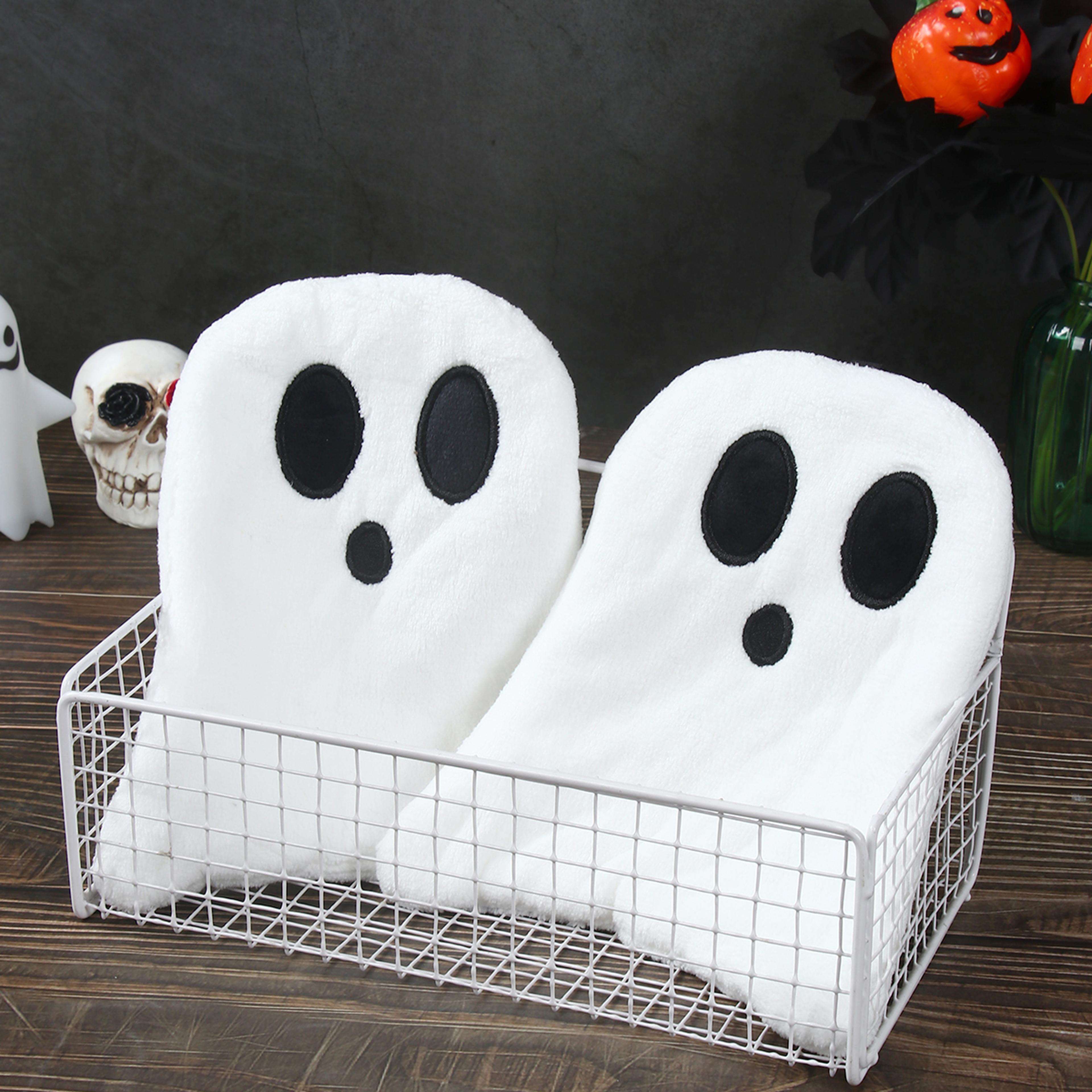 black cat hand towel, cute handkerchief towels for halloween, super absorbent kitchen towels