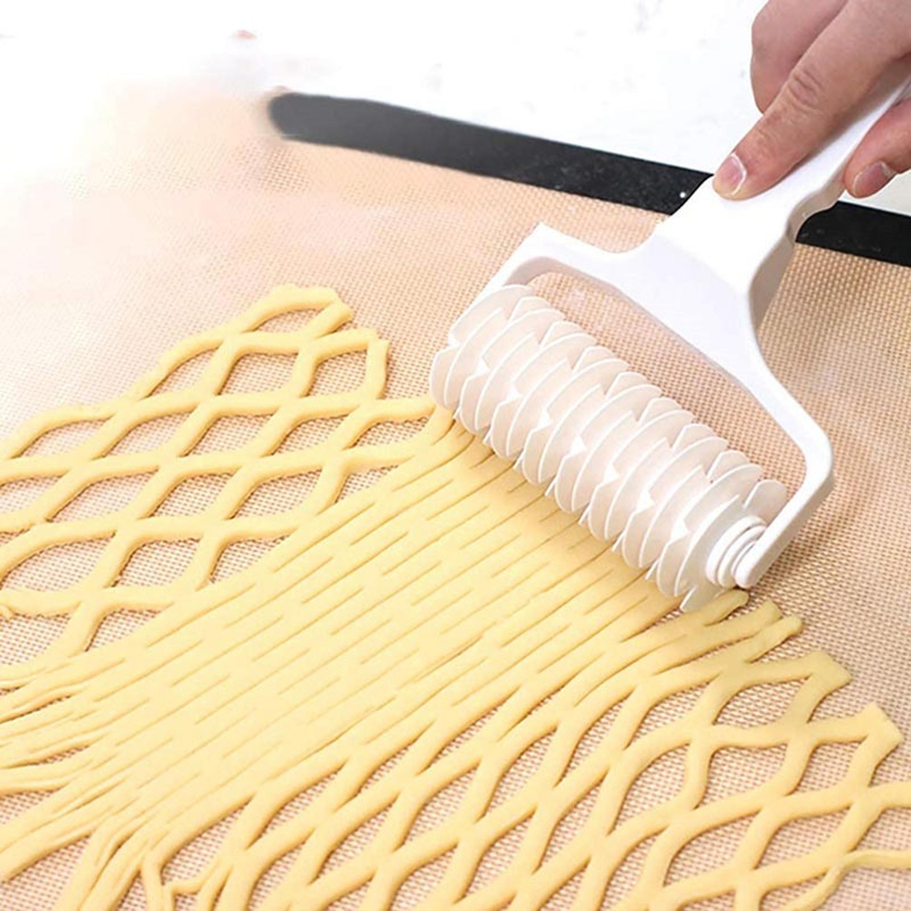 dough lattice roller cutter for pizza, pastry cutter, pie craft net wheel knife reusable baking tools