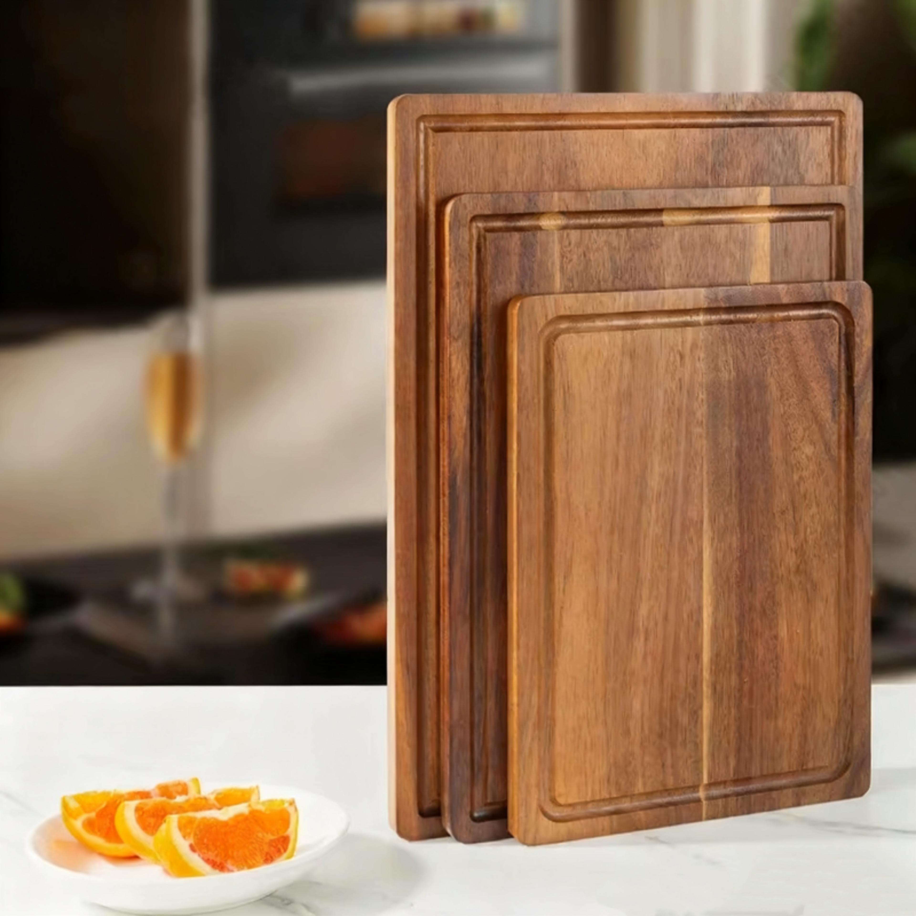 home use large thickened acacia wood chopping board for meat, vegetables, fruit cheese perfect kitchen tool