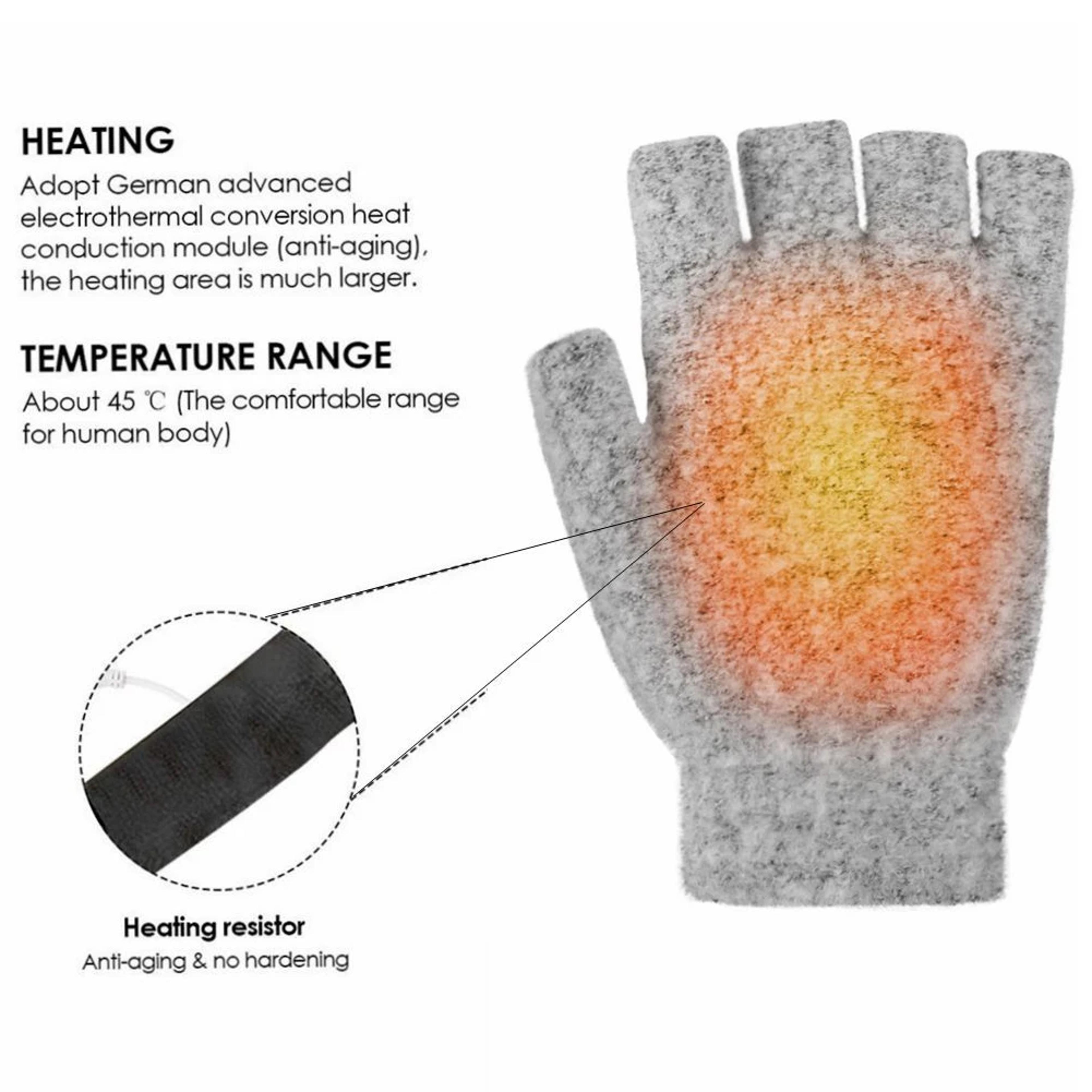 rechargeable usb electric heated gloves, hand warmers mittens for winter sport, skiing heater laptop compatible