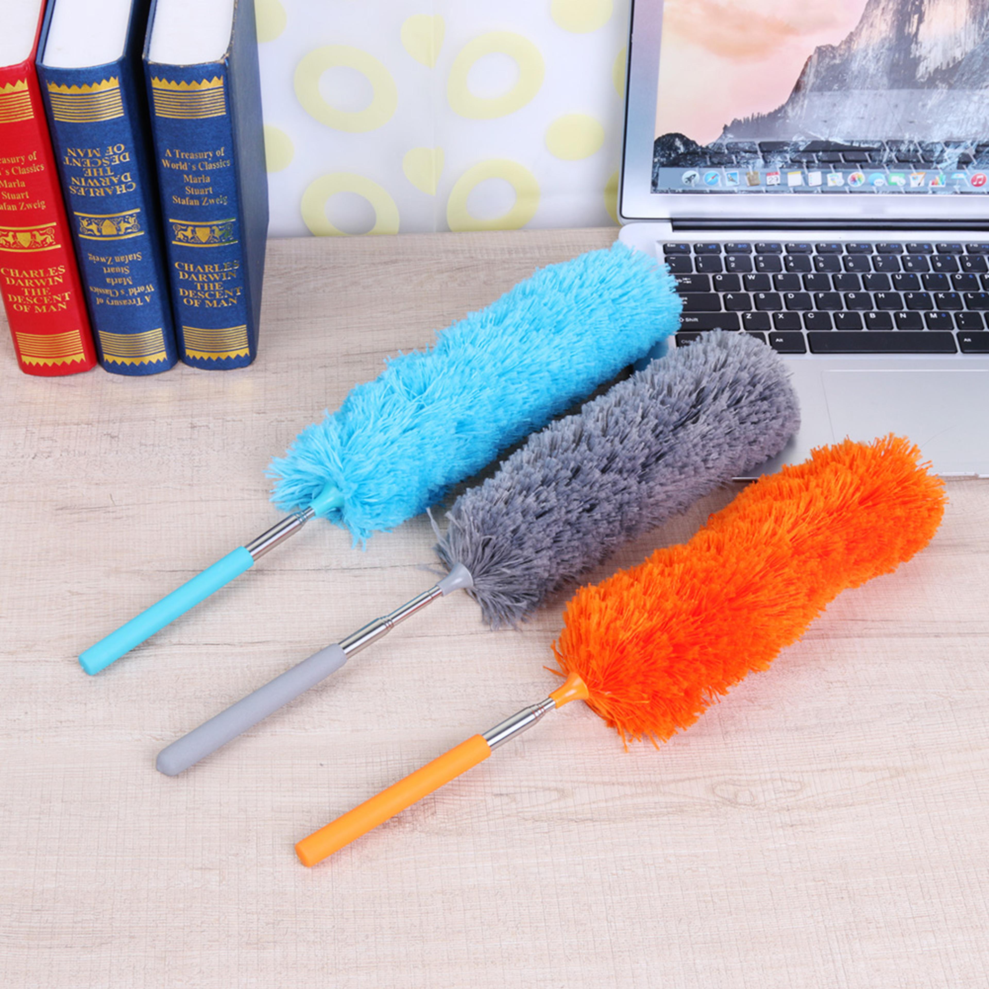 adjustable duster dust cleaner, microfiber feather duster, furniture dust brush, extendable household cleaning tool