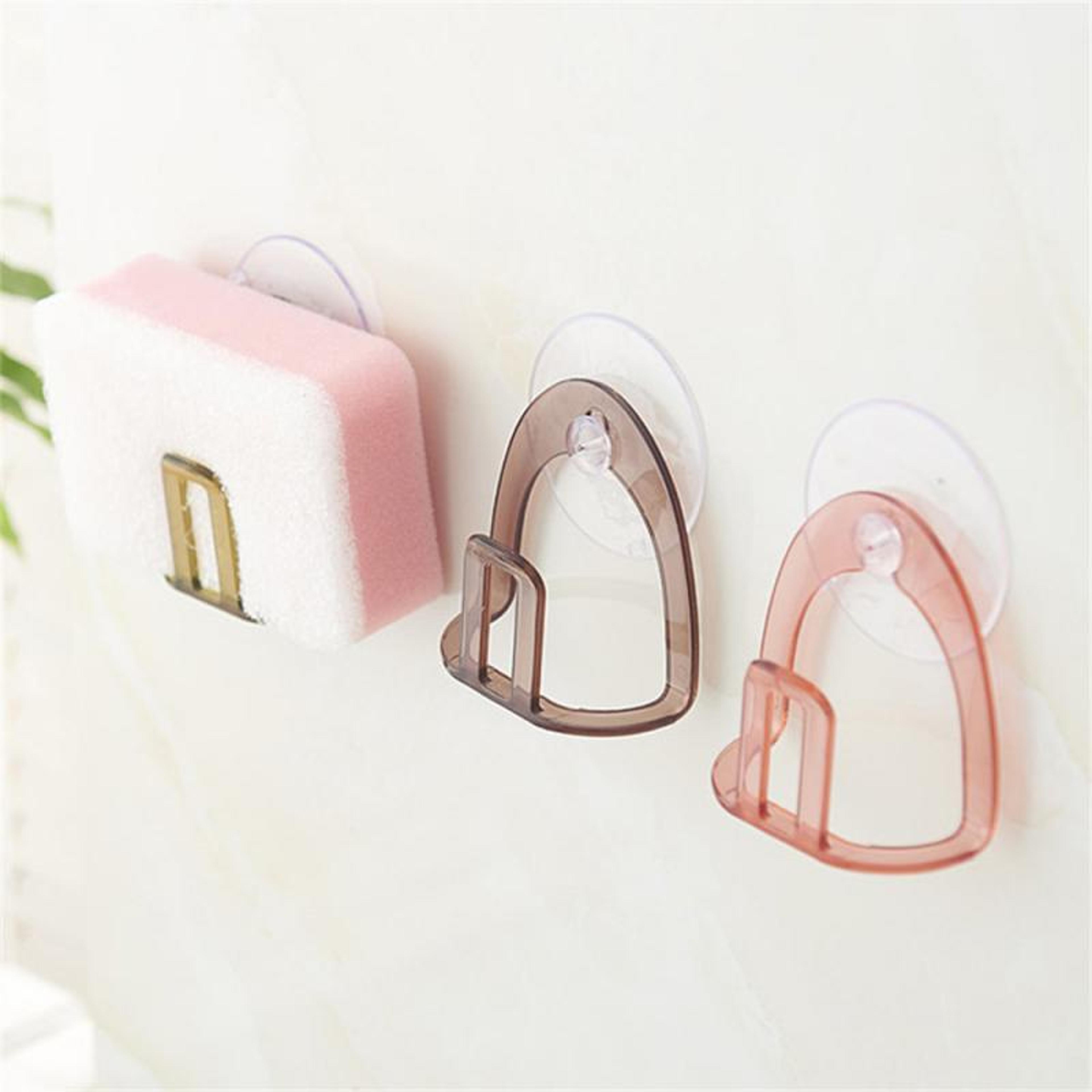 kitchen sink drain rack, plastic suction cup sponge holder, sink stand organizer