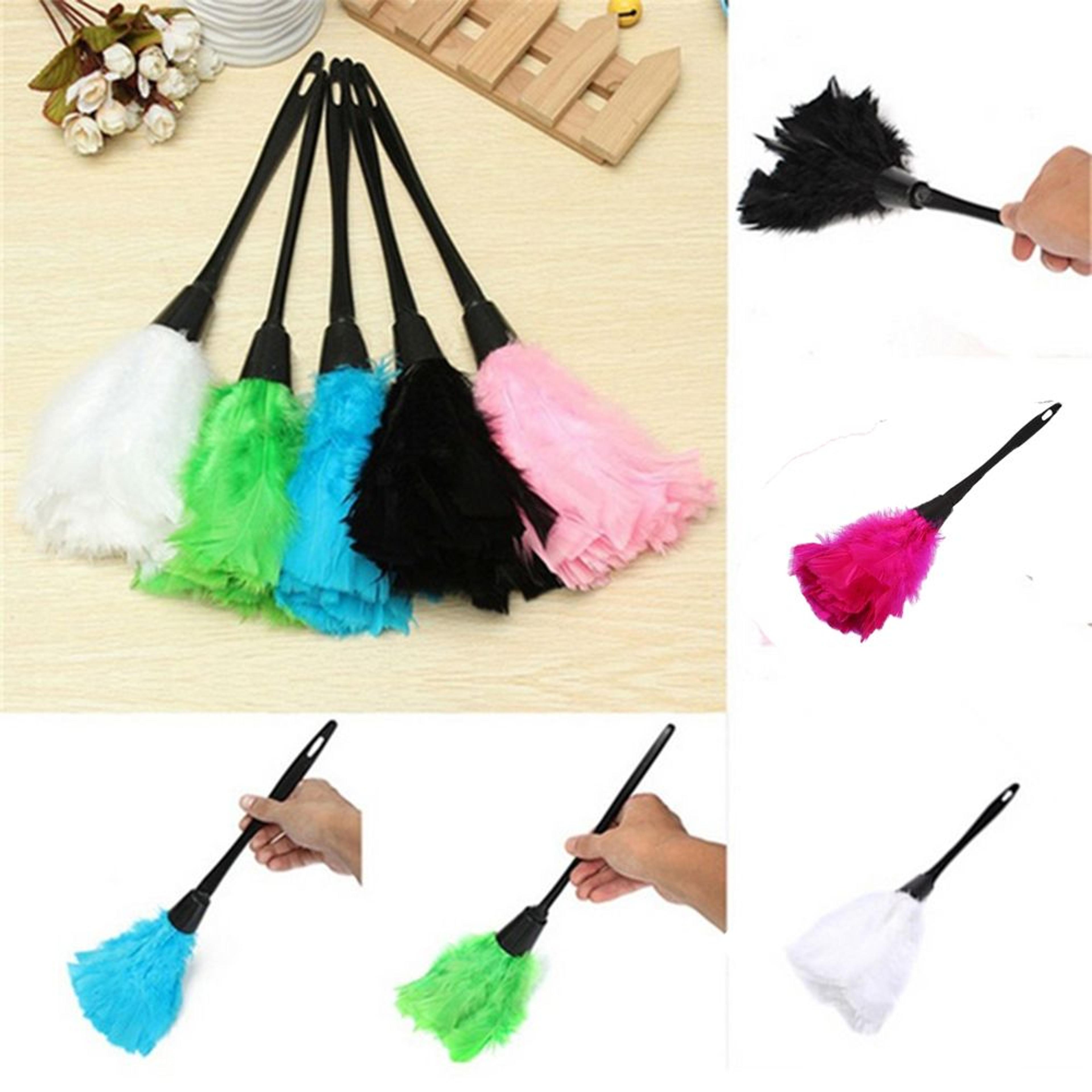 high quality plastic handle feather duster, anti-static car dashboard cleaner tools