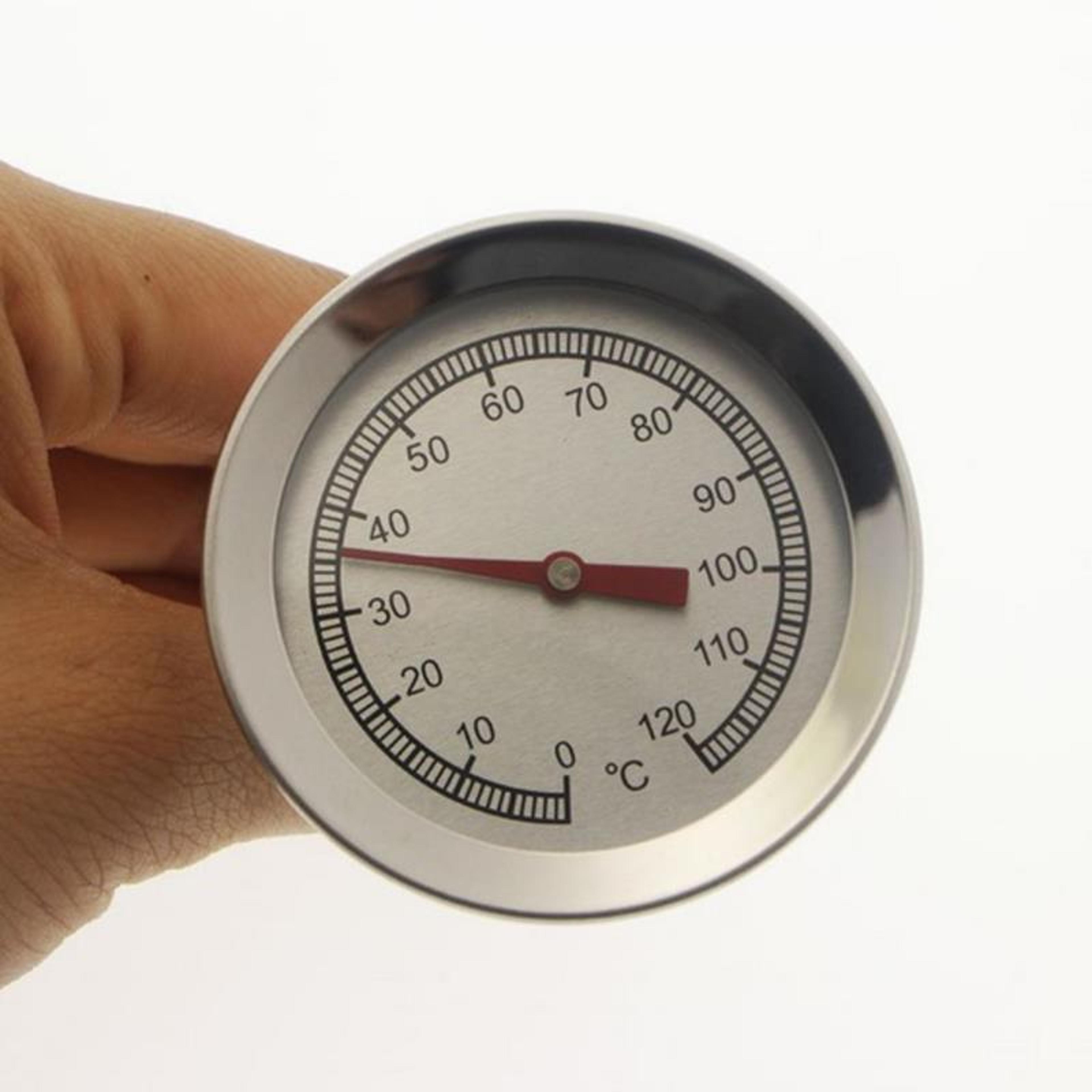 kitchen round meat thermometer, durable stainless steel food dial, multifunction mechanical read thermometer