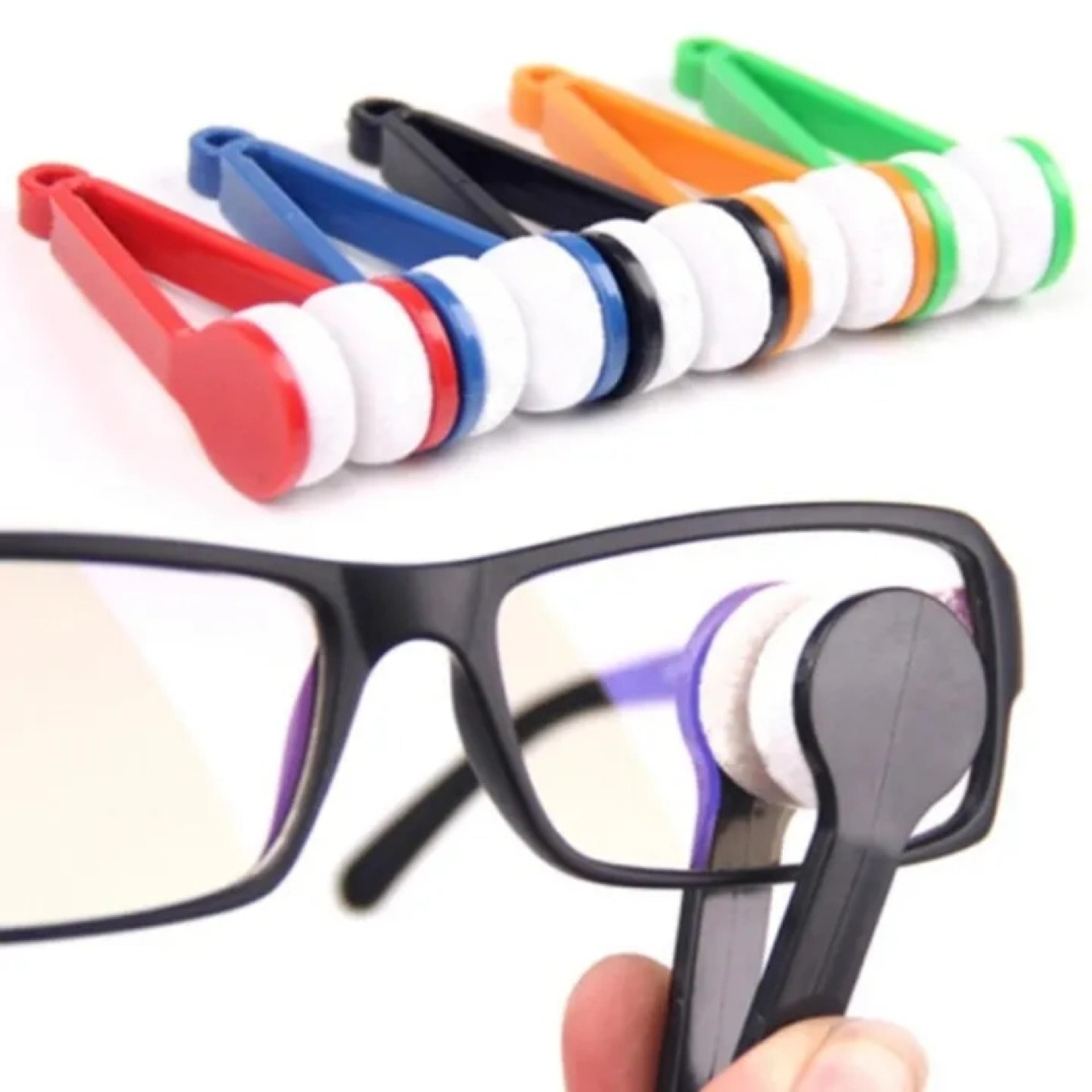 portable two-side glasses brush, microfiber cleaner wiping tool for eyewear, sunglasses, and screen rub