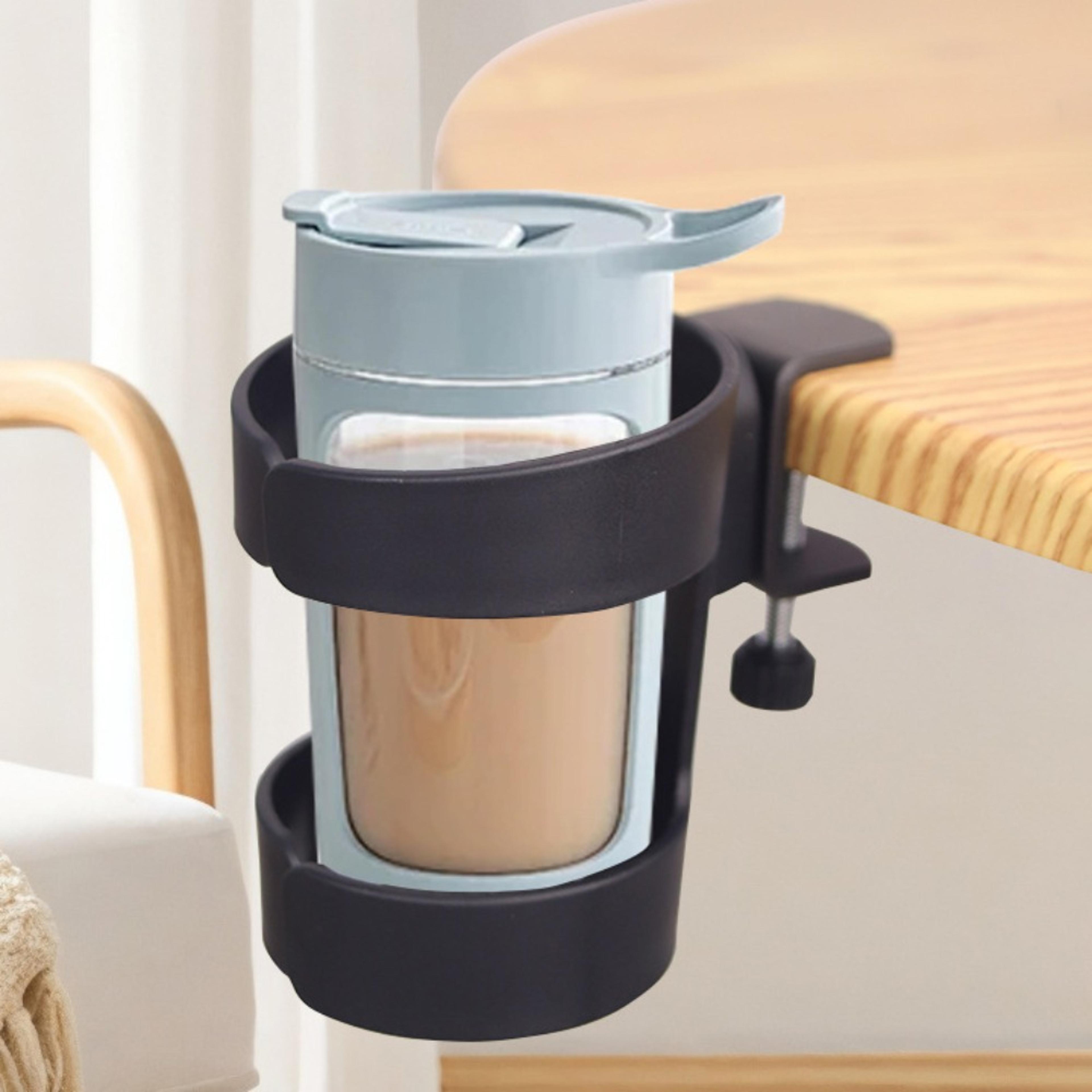 new plastic desk cup holder, anti spill portable cup storage rack, multi-functional punch-free table fixed storage rack