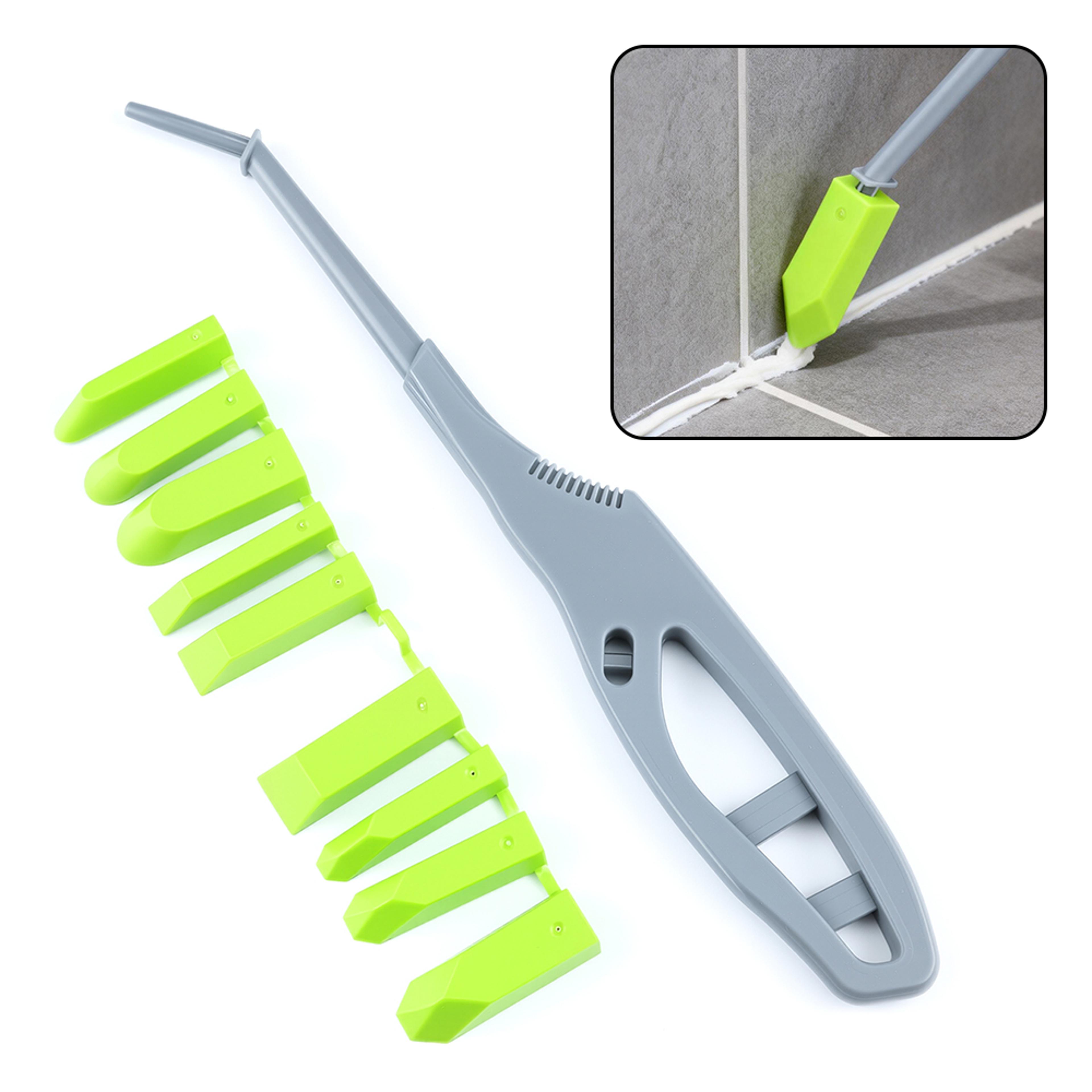 silicone caulking tools glass glue scraper multi-angle grout kit for tile, window, sink, and floor gap