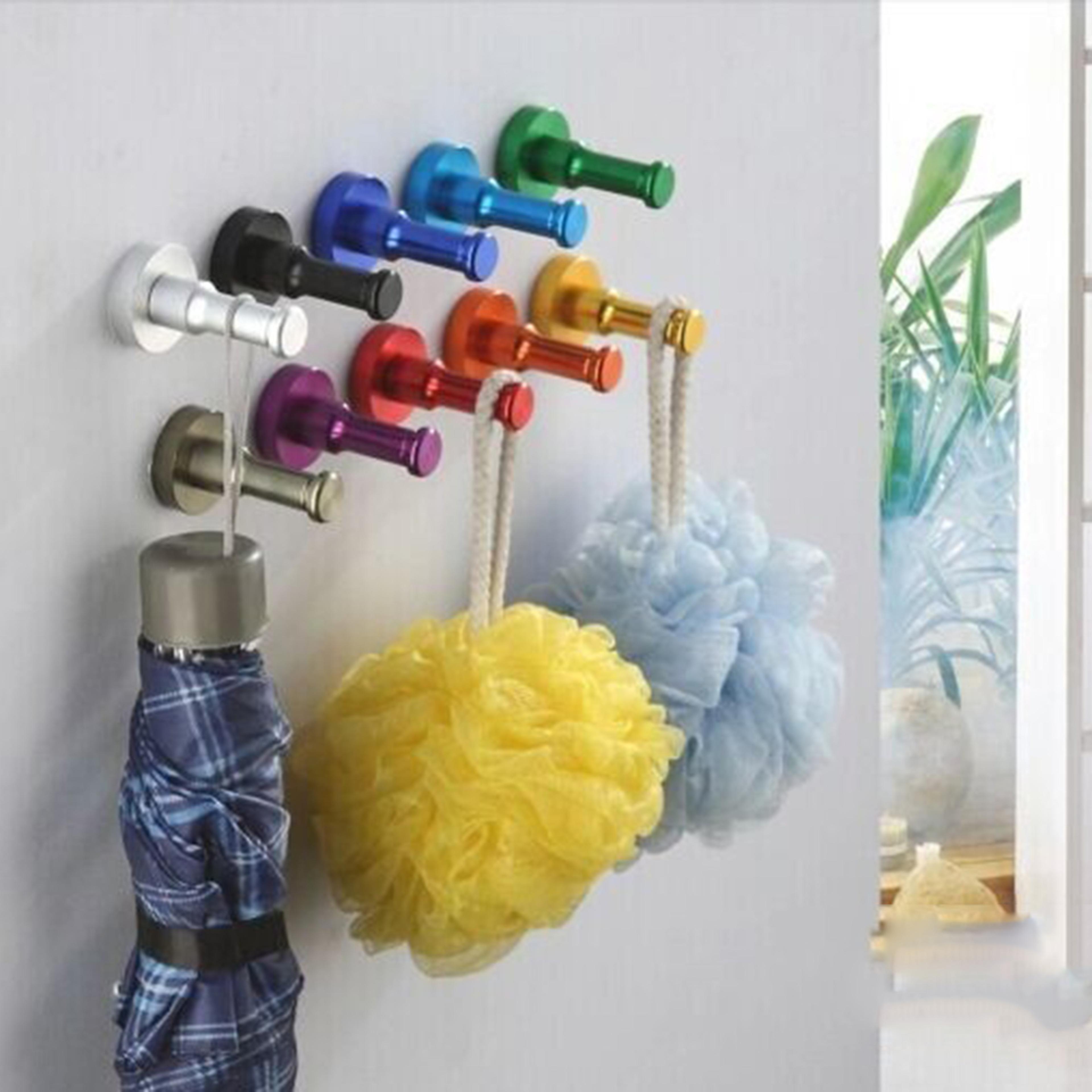 colorful decorative wall hanger for clothes, keys, towels, bathroom, kitchen, metal aluminum drilling wall mount hooks