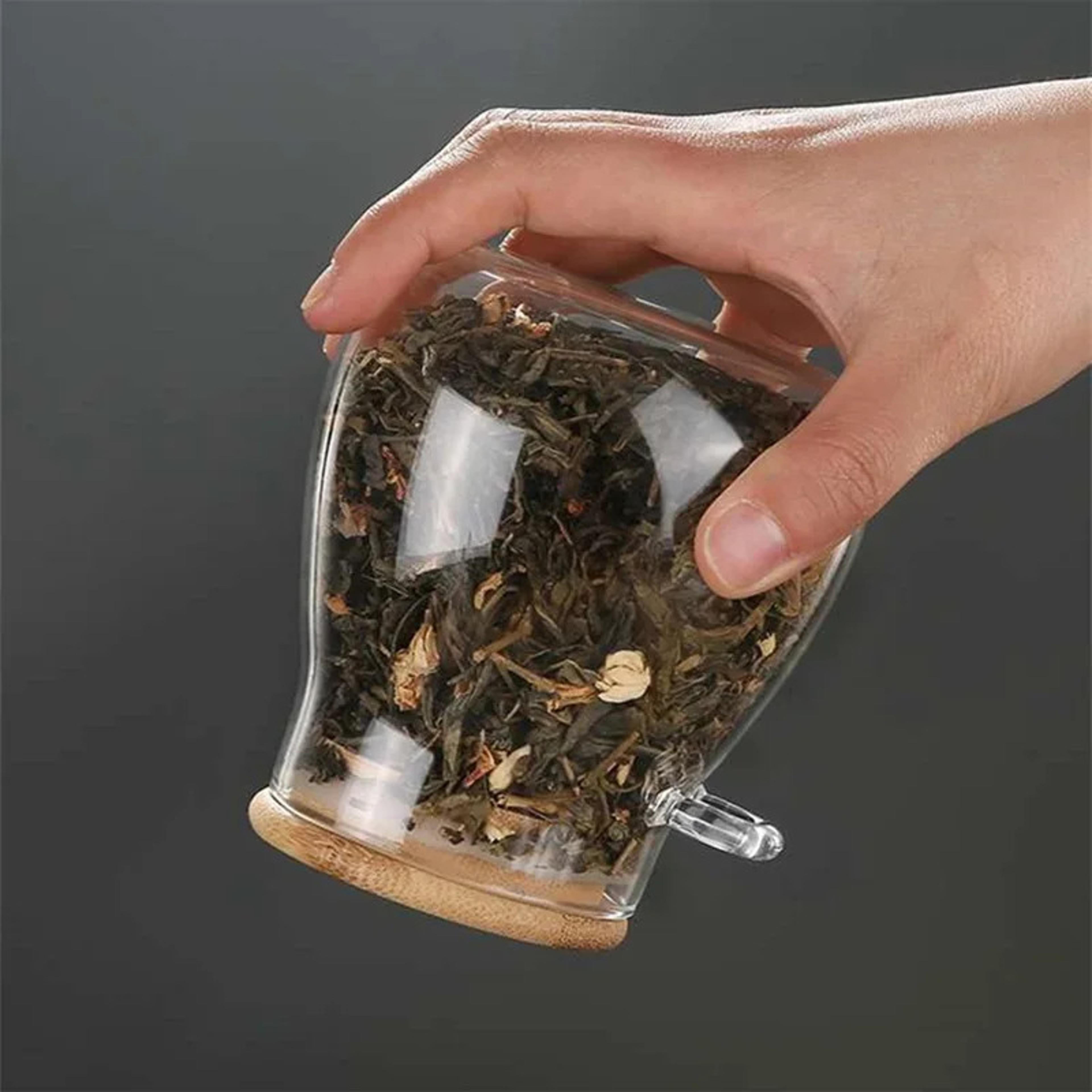 home decor airtight glass jar with lid, sealed food canister for sugar, tea, coffee, kitchen storage pot
