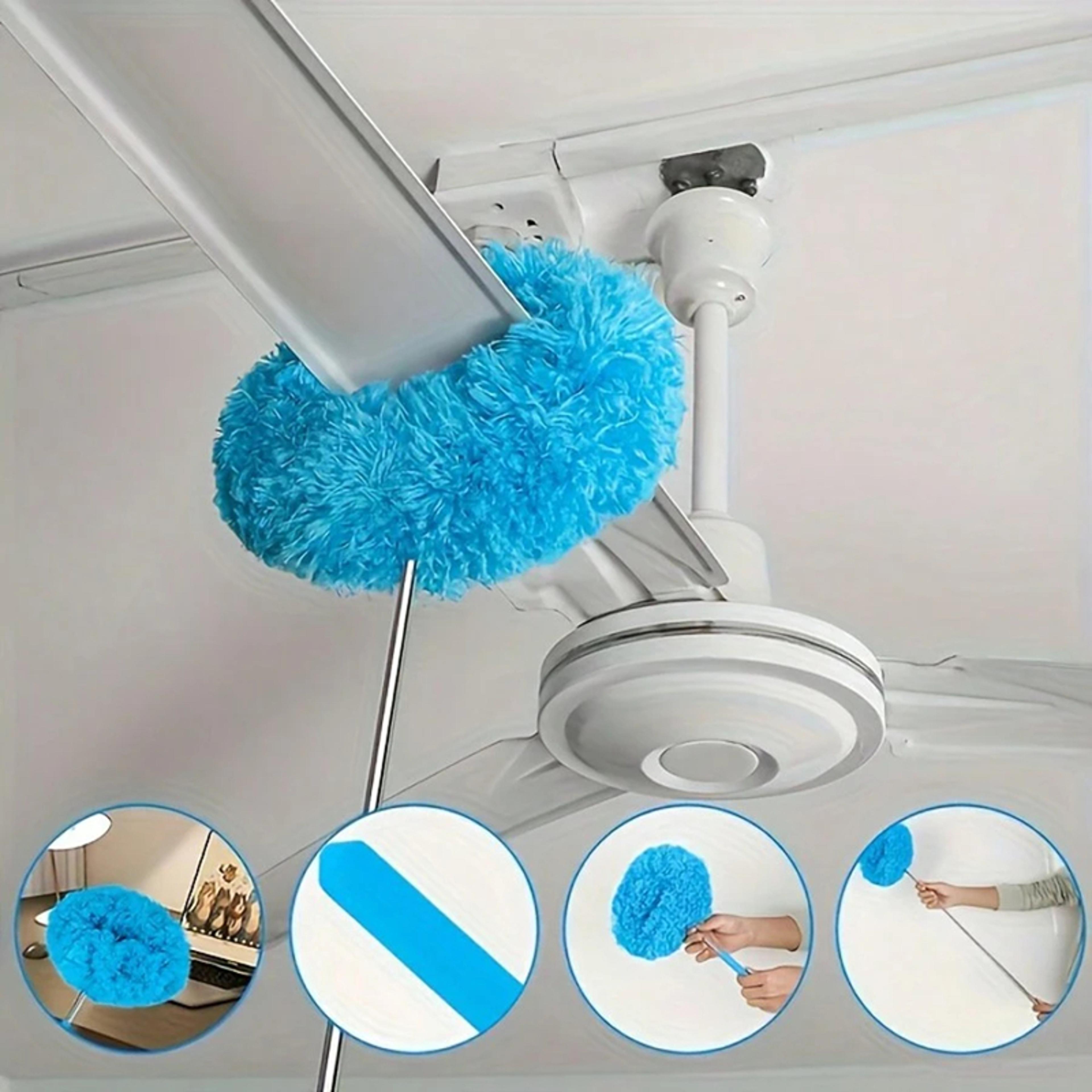 microfiber ceiling fan duster, long handled dusting brush, reusable cleaner for effortless cleaning