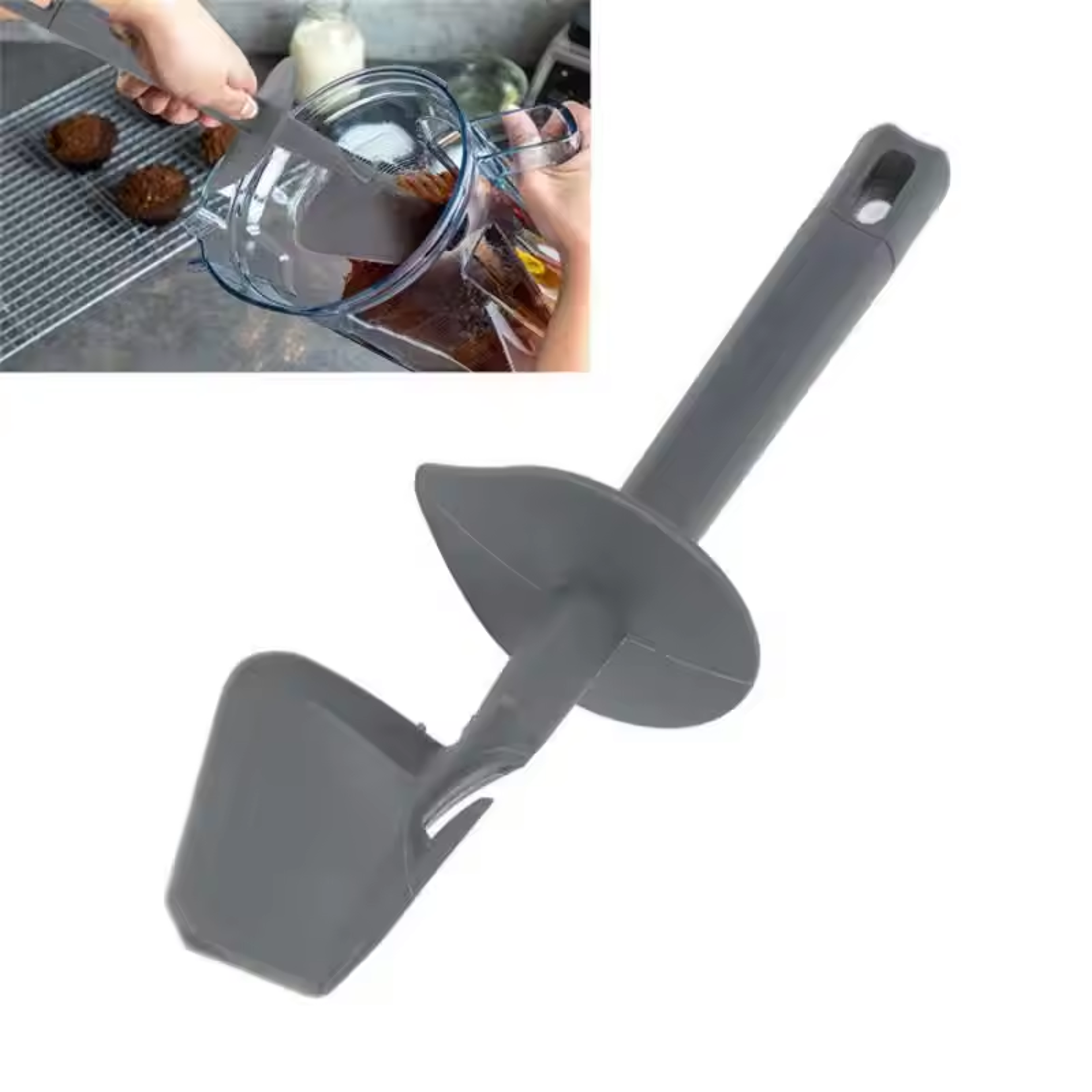 dough scraper spatula for thermomix, universal food processor blender scraper, replacement parts for food collection