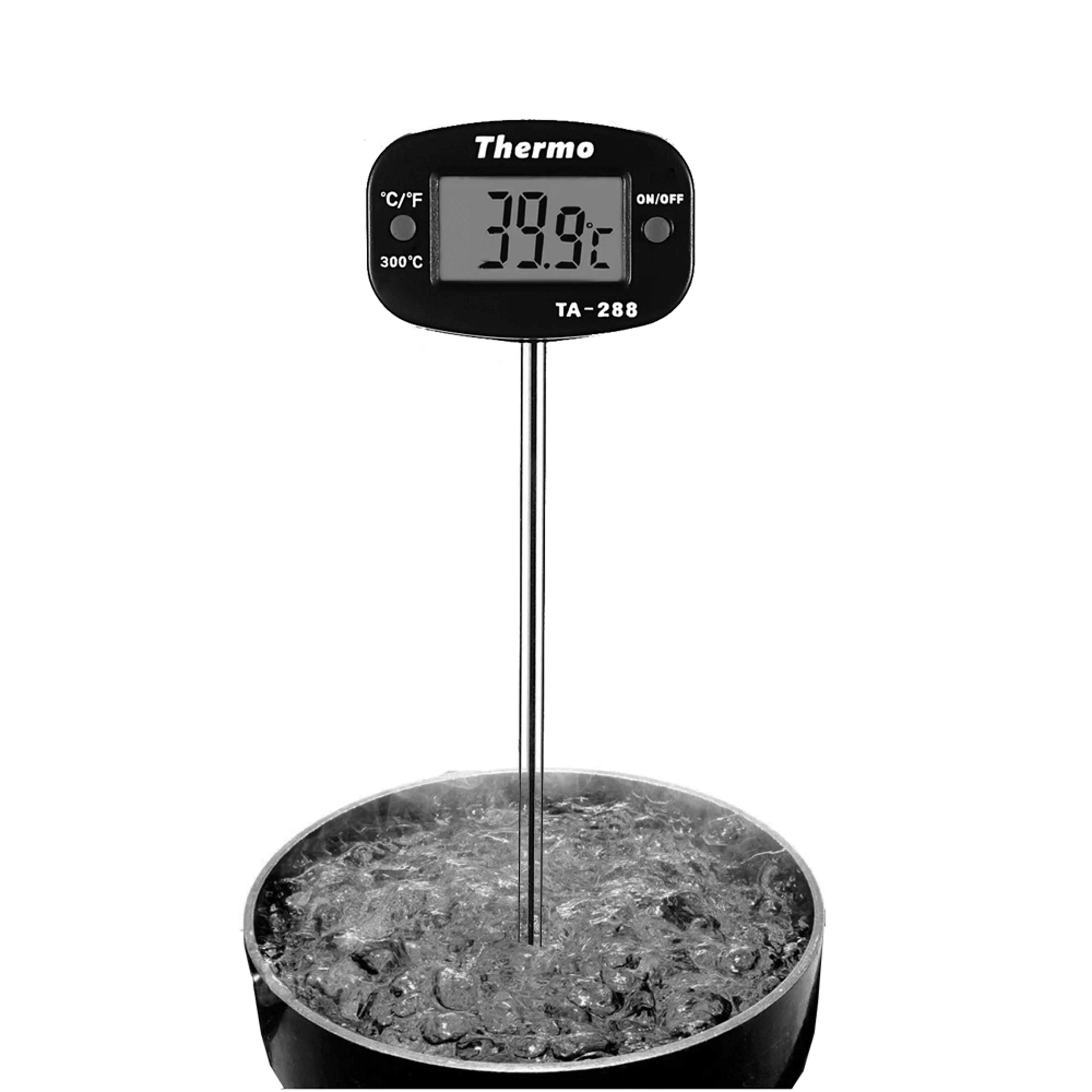 digital food thermometer probe, oven bbq fried oil temperature gauge, test water, chocolate