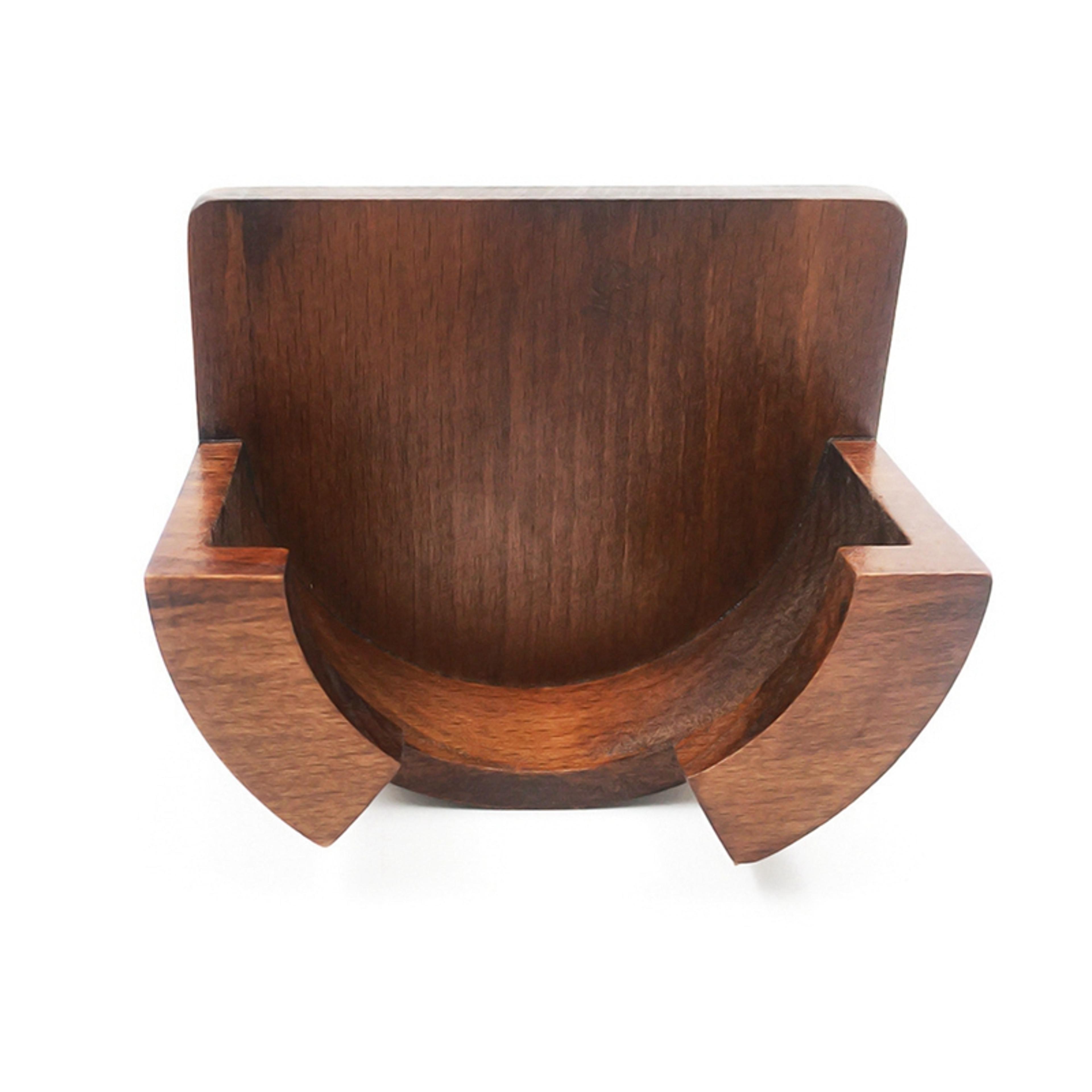 wood espresso coffee filter holder, wall mounted rack, portafilter storage