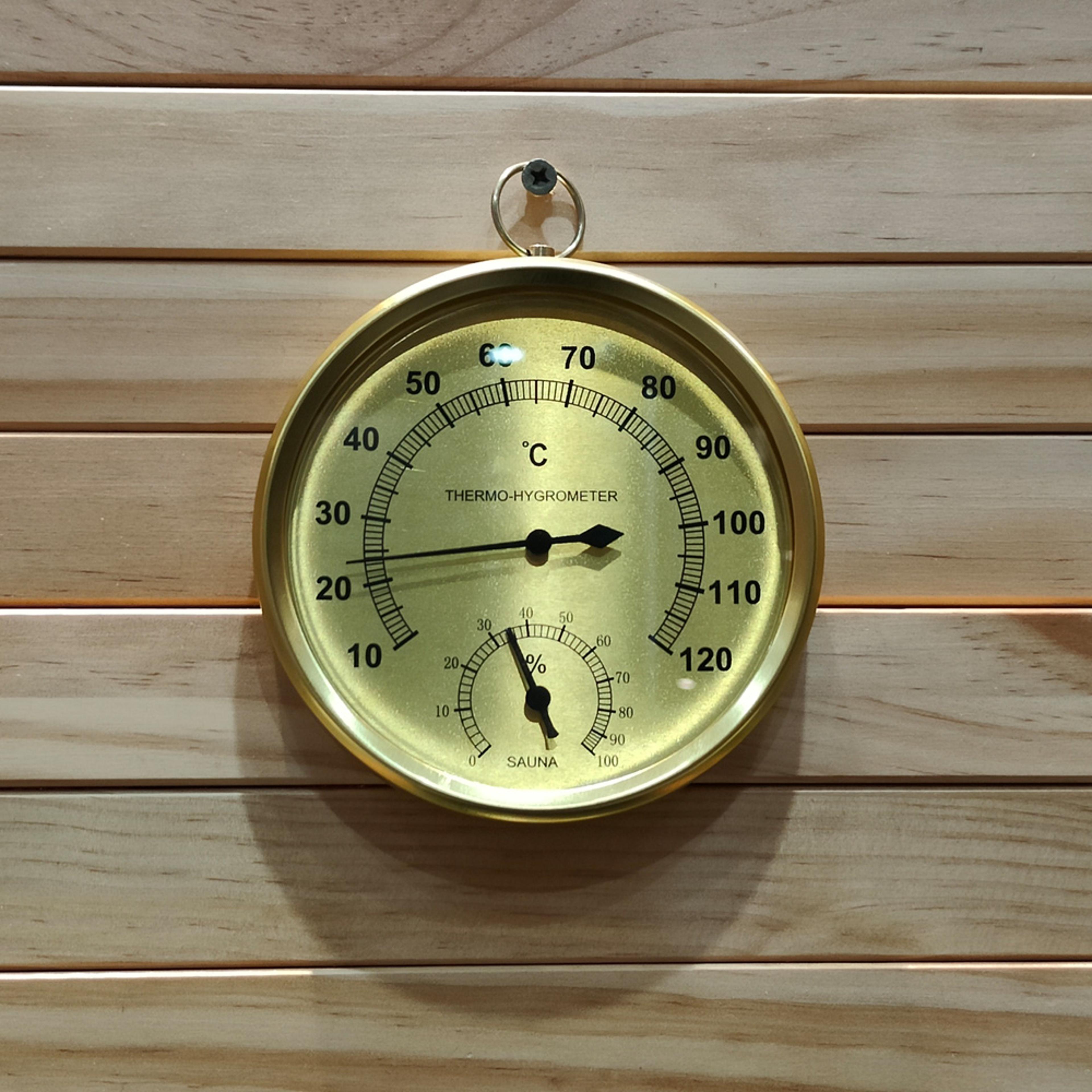 round sauna hygrothermograph, thermometer hygrometer, humidity and temperature meter for sauna room