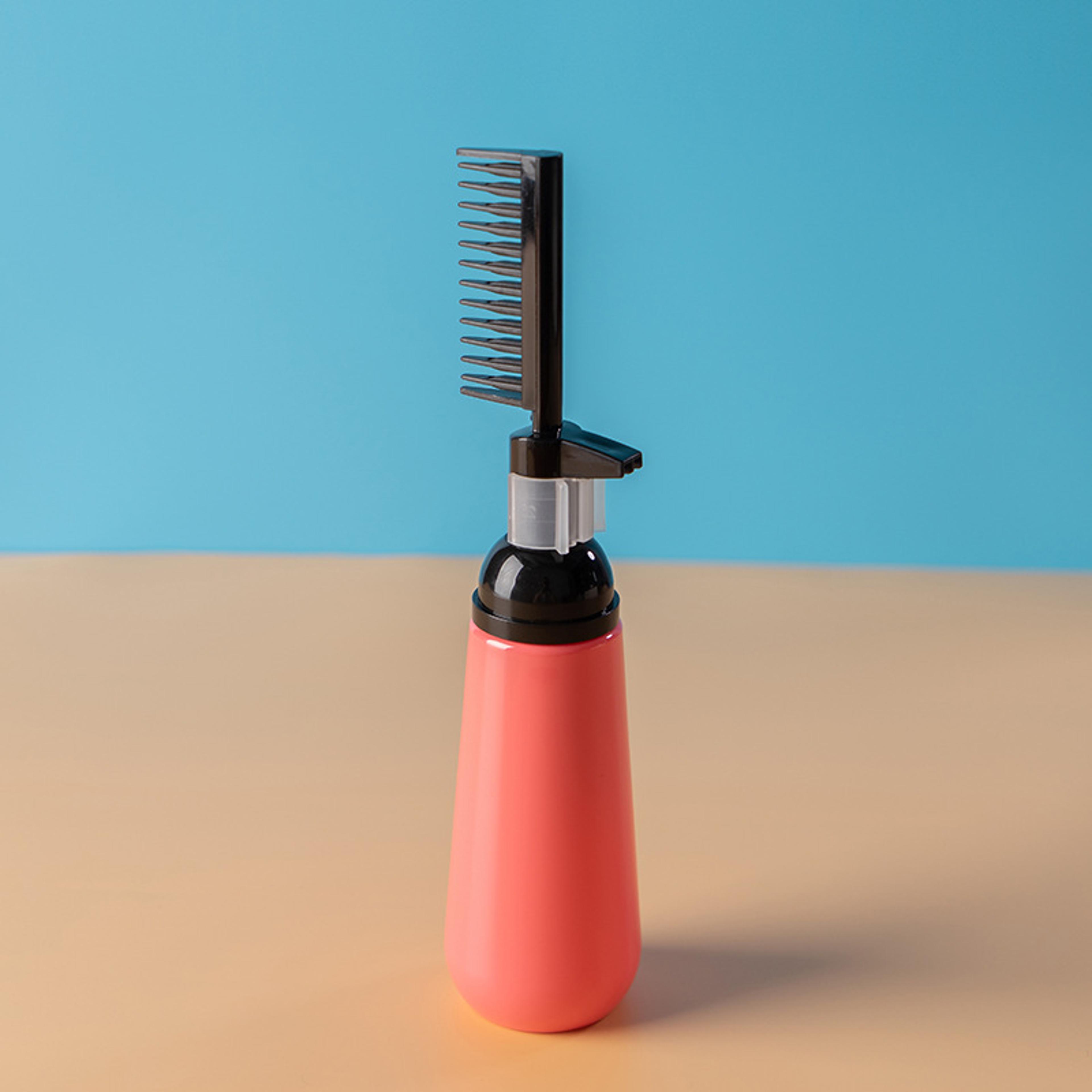 professional multicolor hair dye refillable bottle, applicator comb, salon coloring tool