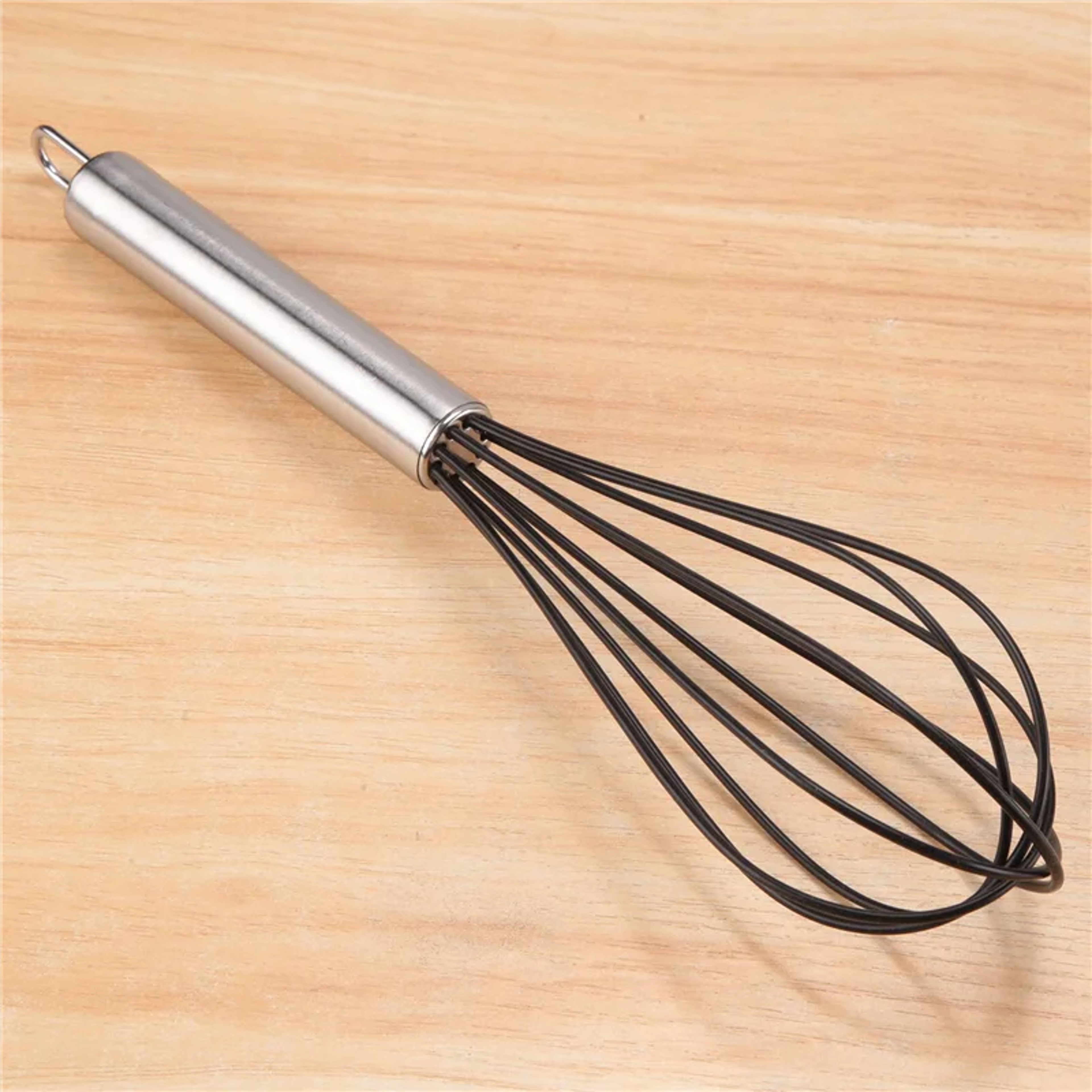 silicone kitchen whisk, heat resistant egg beater, sturdy wire balloon