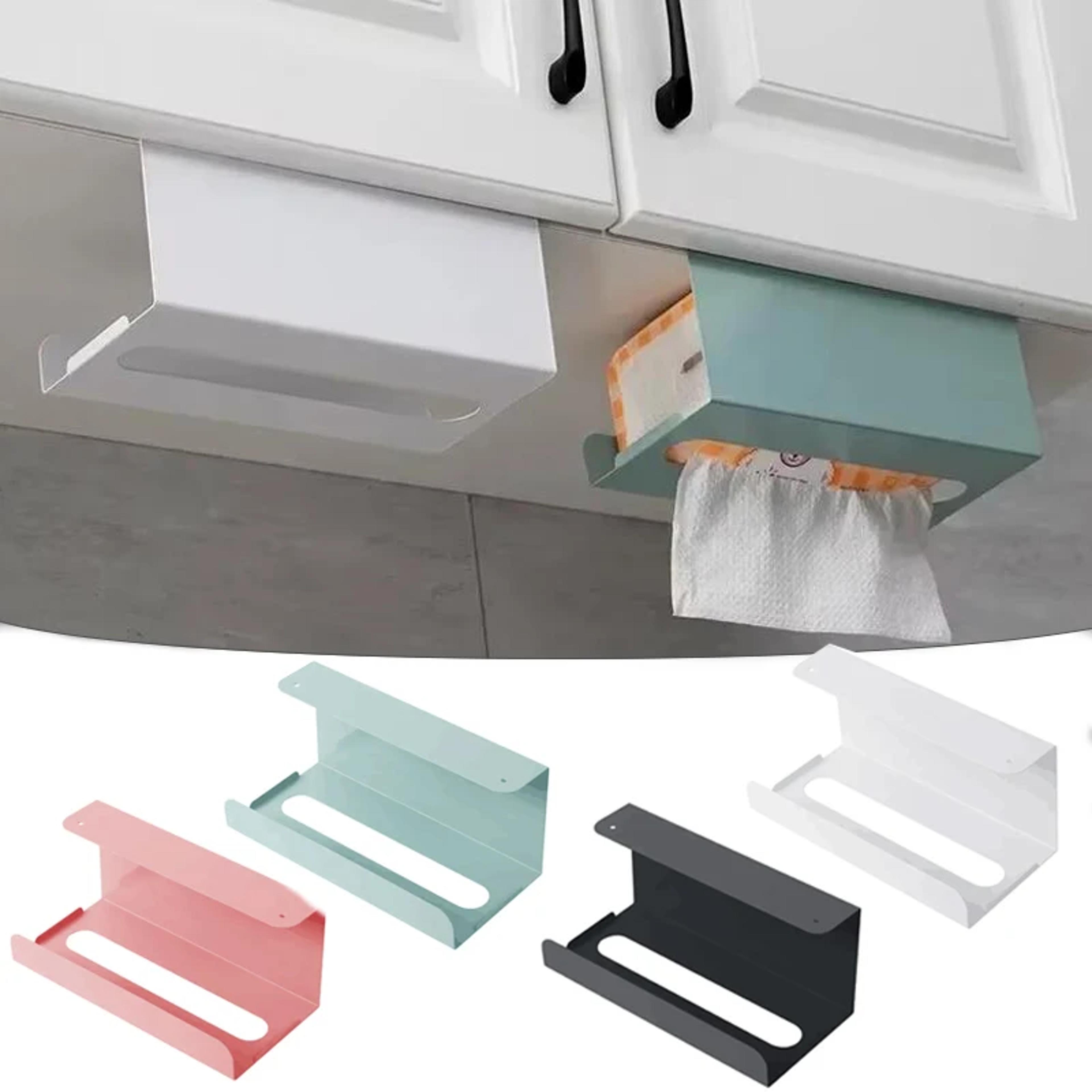 multi-functional tissue box, under cabinet paper towel holder, iron strong load-bearing paper towel rack, desk kitchen