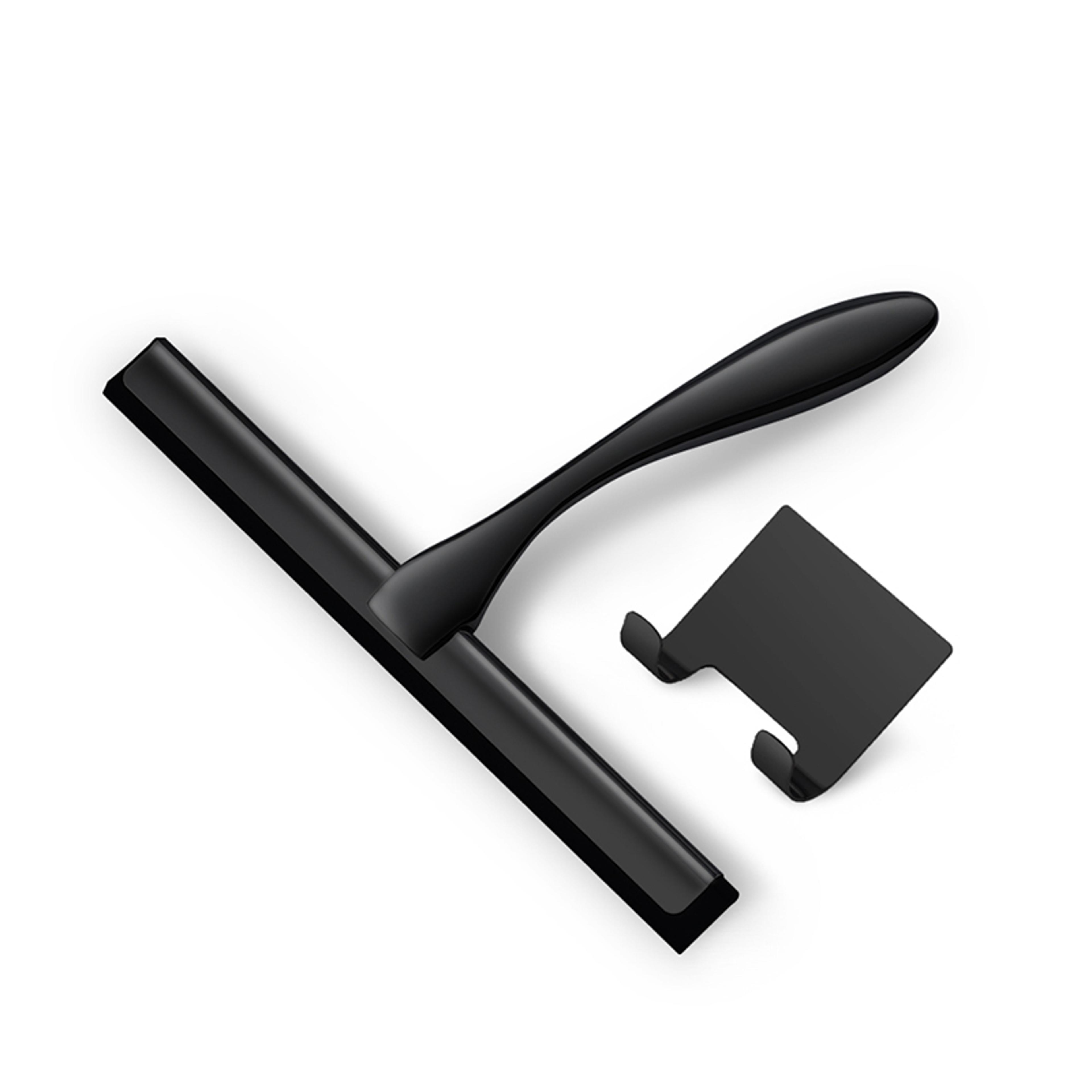 stainless steel shower squeegee with silicone rubber scrape, glass wiper for windows and bathroom