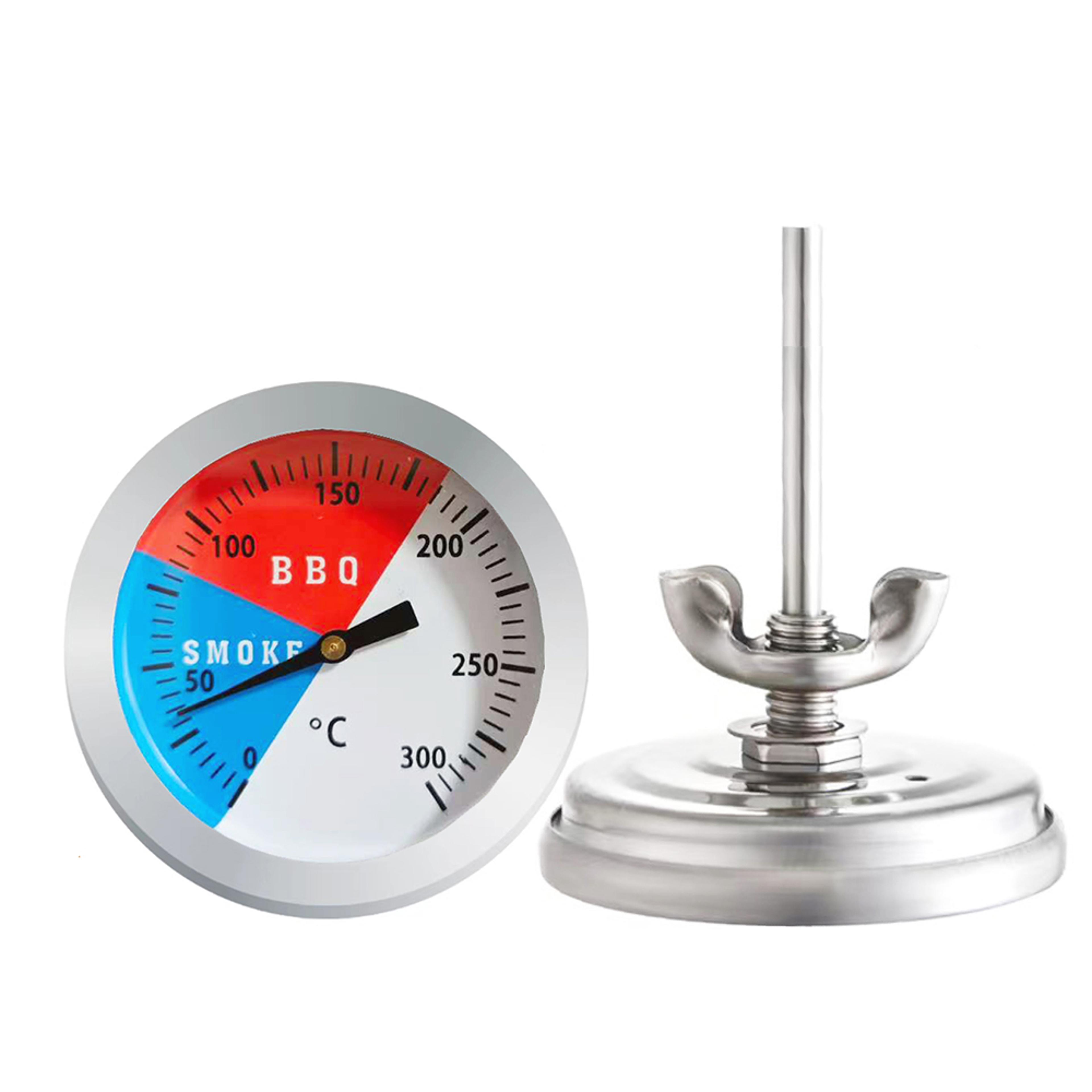 stainless steel barbecue thermometer for oven, celsius grill, pizza smoker temperature gauge
