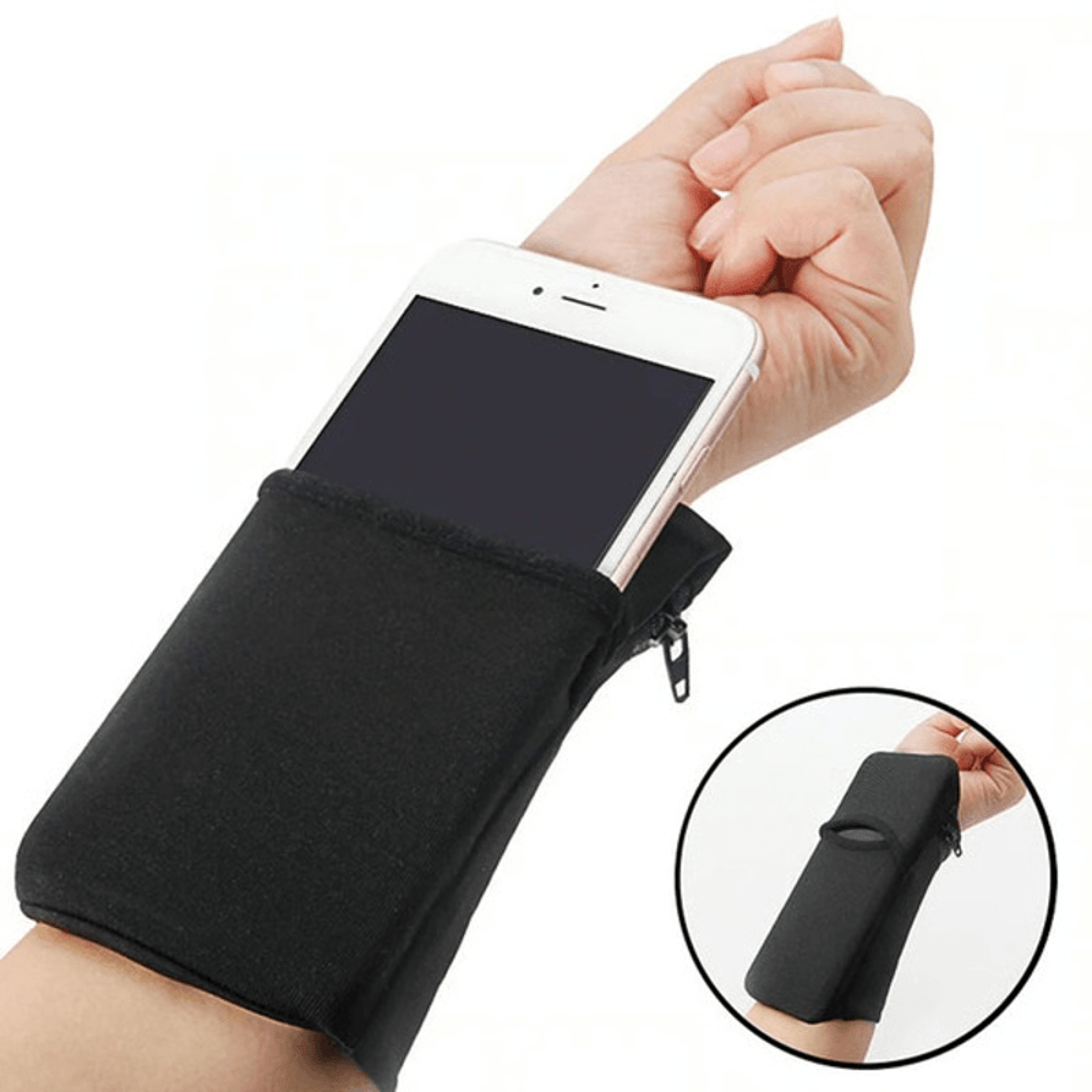 wristband badminton tennis sweatband, portable sport armband pouch