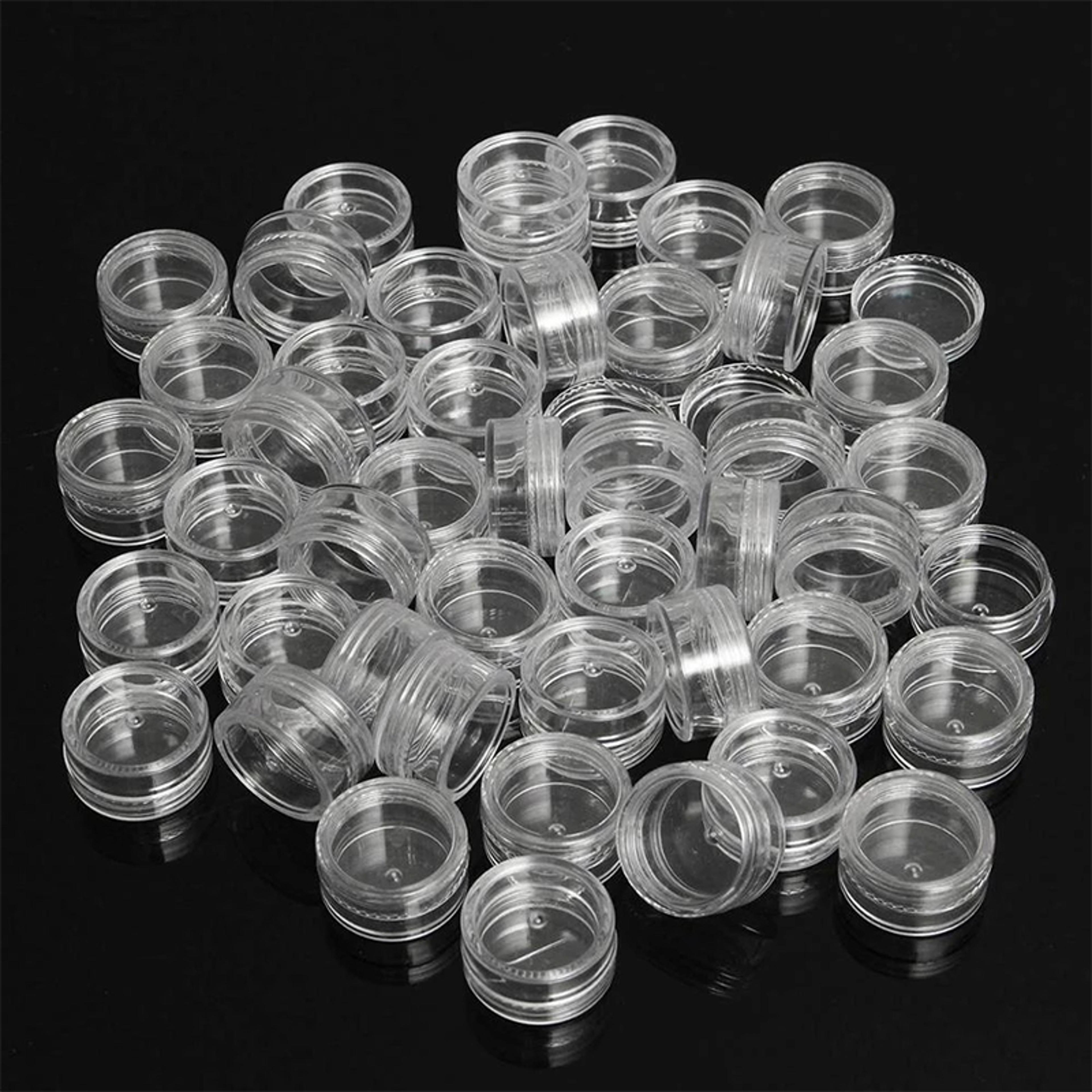 mini cosmetic bottles, sample clear cream jar, transparent pot for nail arts, small clear can tin for balm